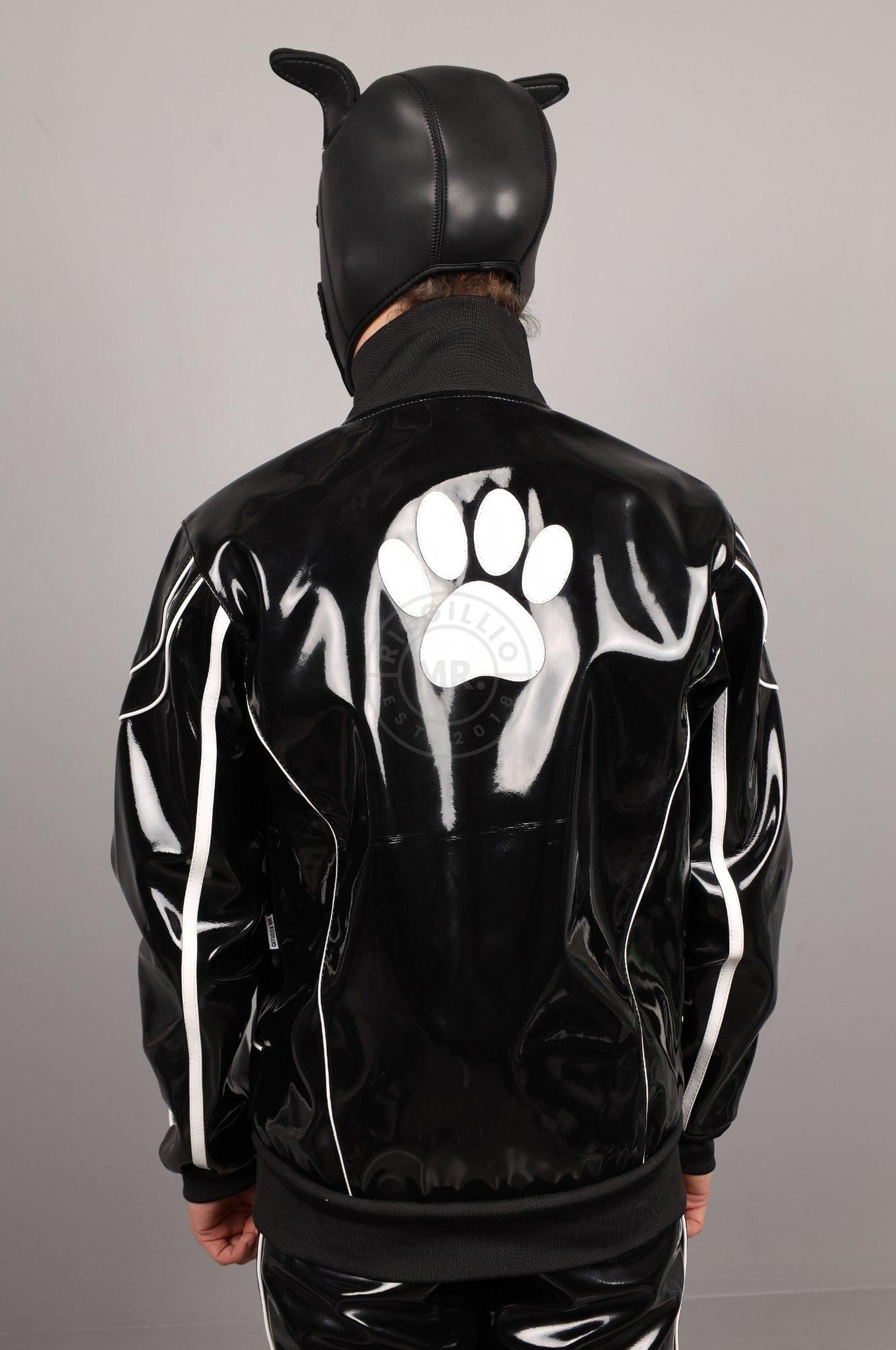 Black PVC Puppy Tracksuit Jacket at MR. Riegillio