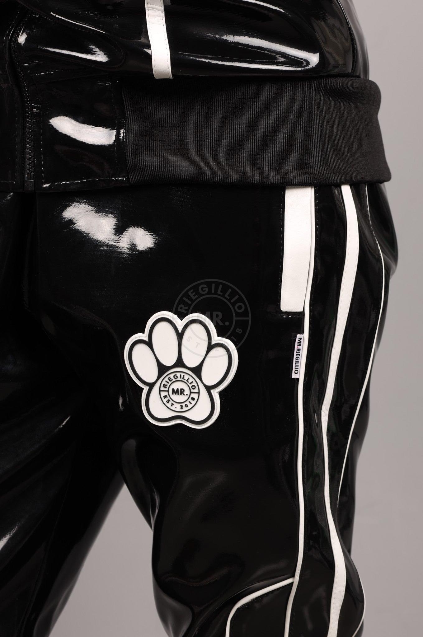 Black PVC Puppy Tracksuit Pants at MR. Riegillio
