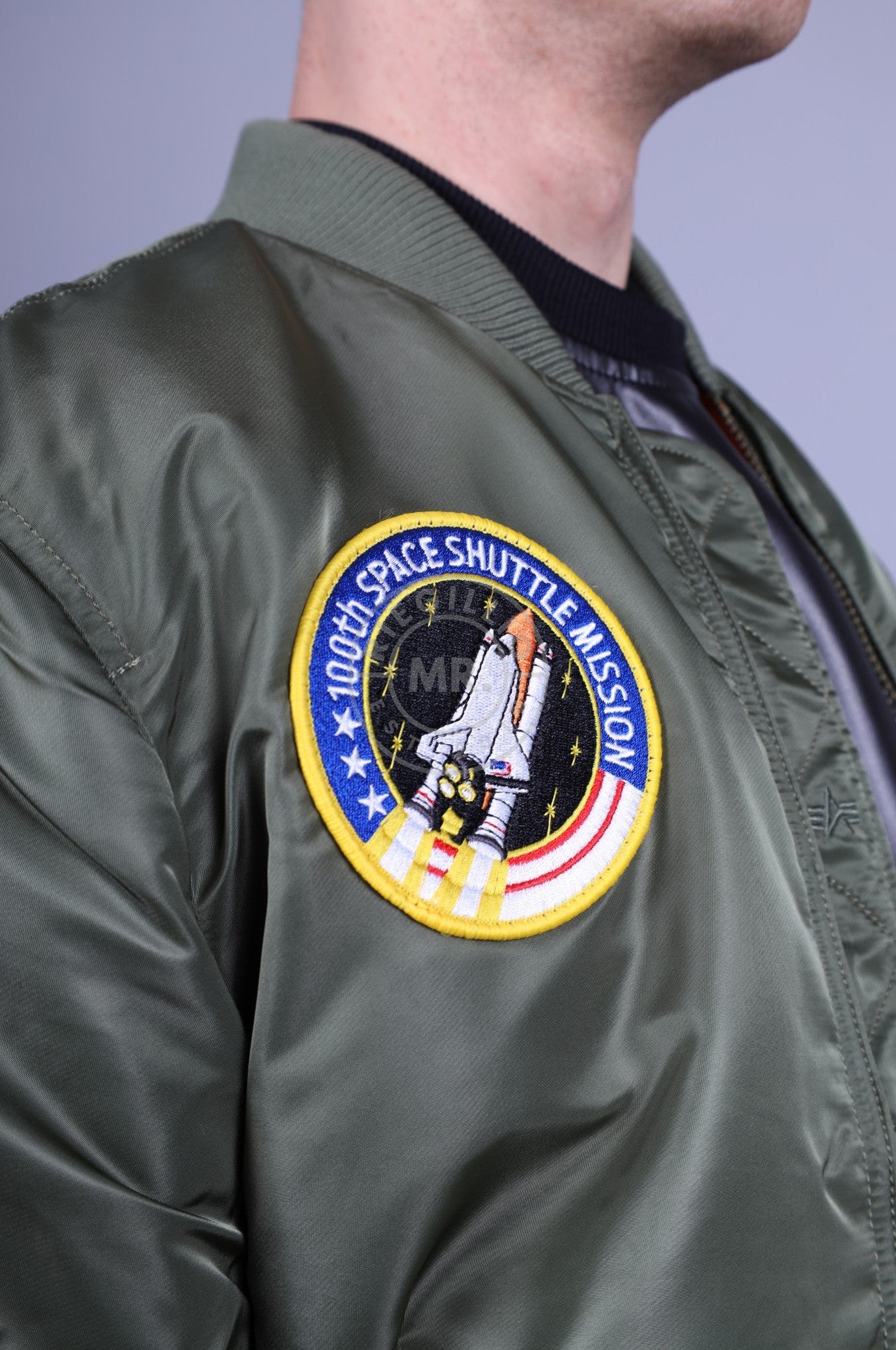 Alpha Industries MA-1 VF NASA Bomber Jacket - Sage Green