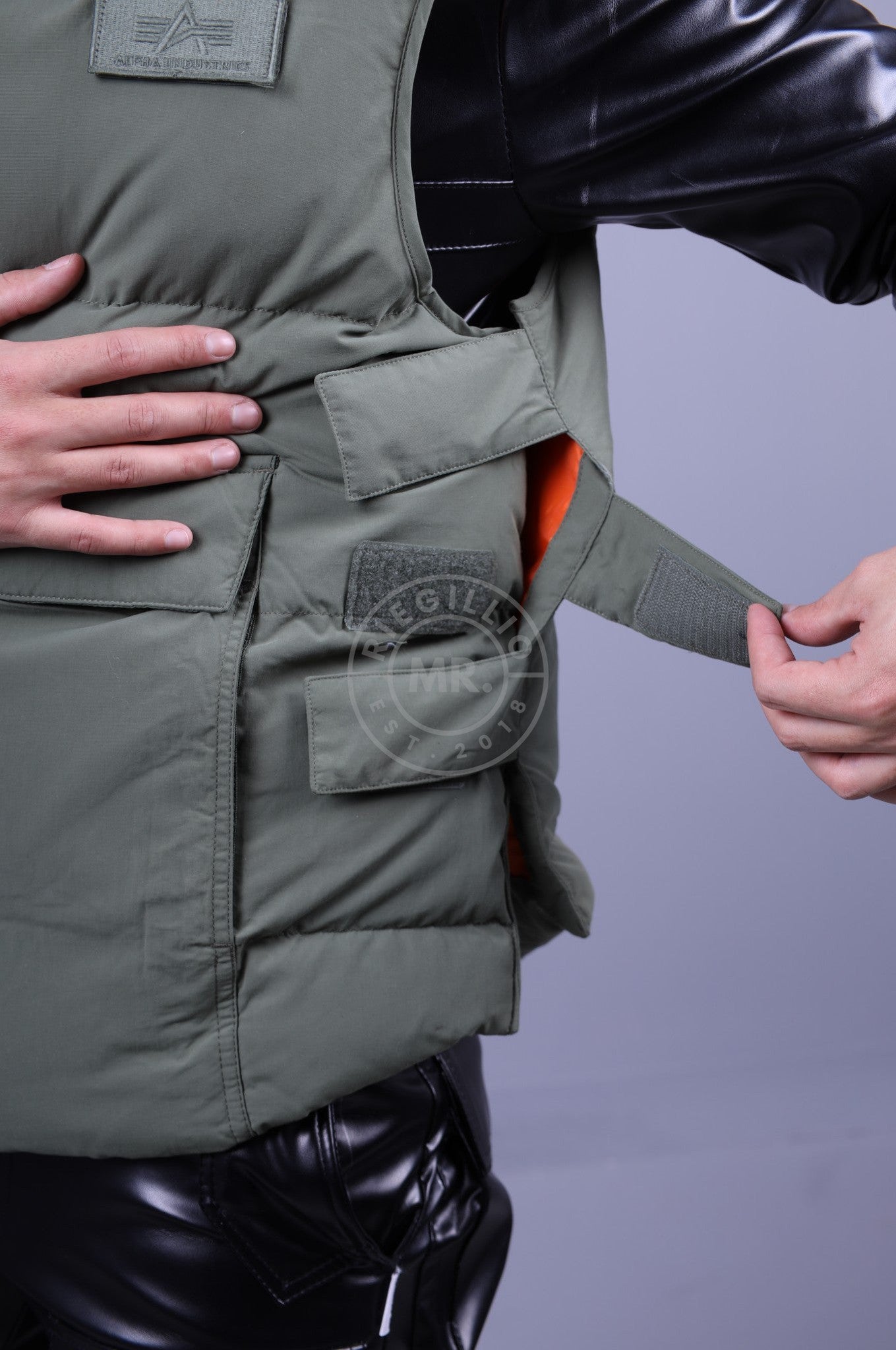 Alpha Industries Protector Puffer Vest - Sage Green