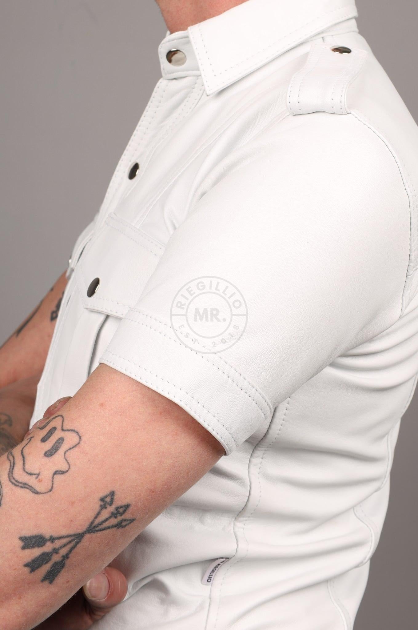 Leather Shirt - Off White at MR. Riegillio
