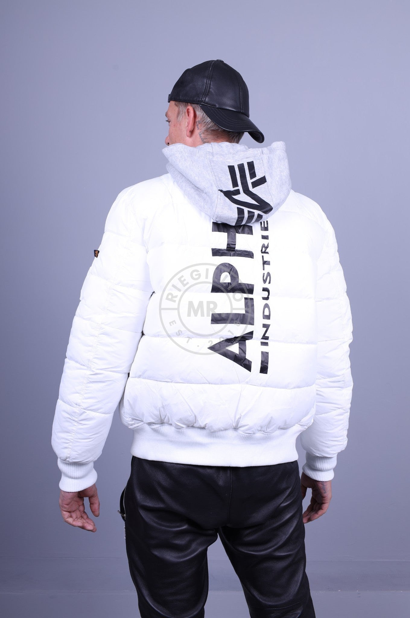 Alpha Industries MA-1 ZH Back Print Puffer FD - White