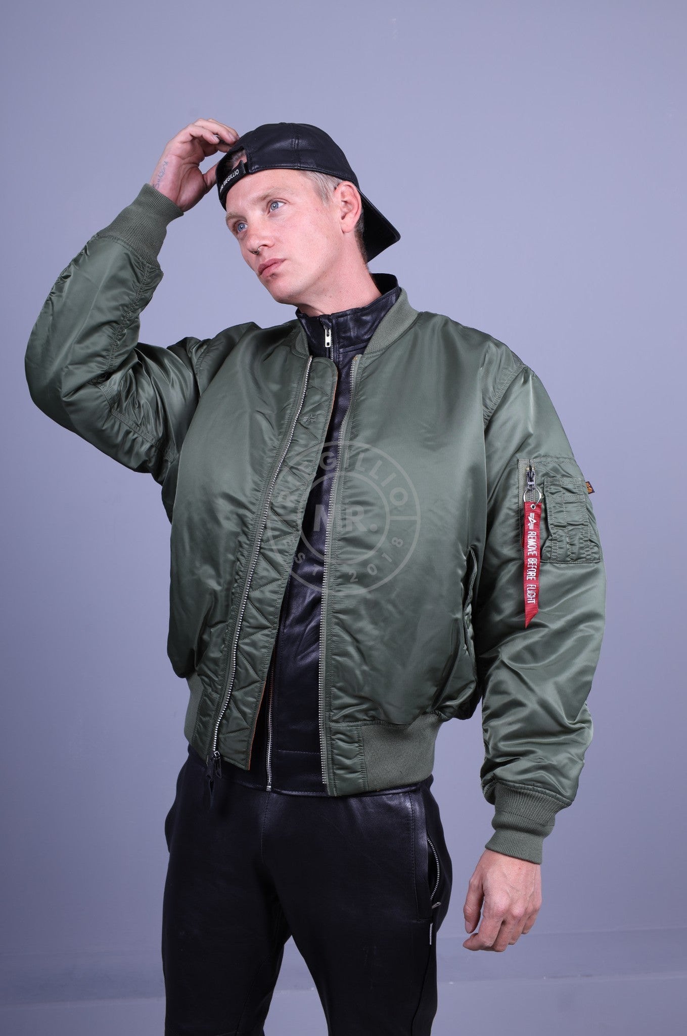 Alpha Industries MA-1 Bomber Jacket - Sage Green at MR