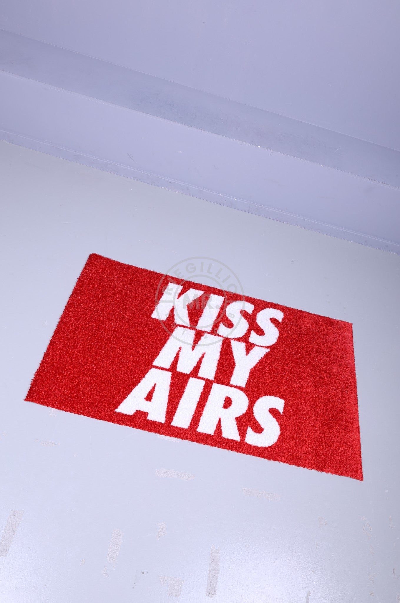 Doormat - KISS MY AIRS - Red at MR. Riegillio