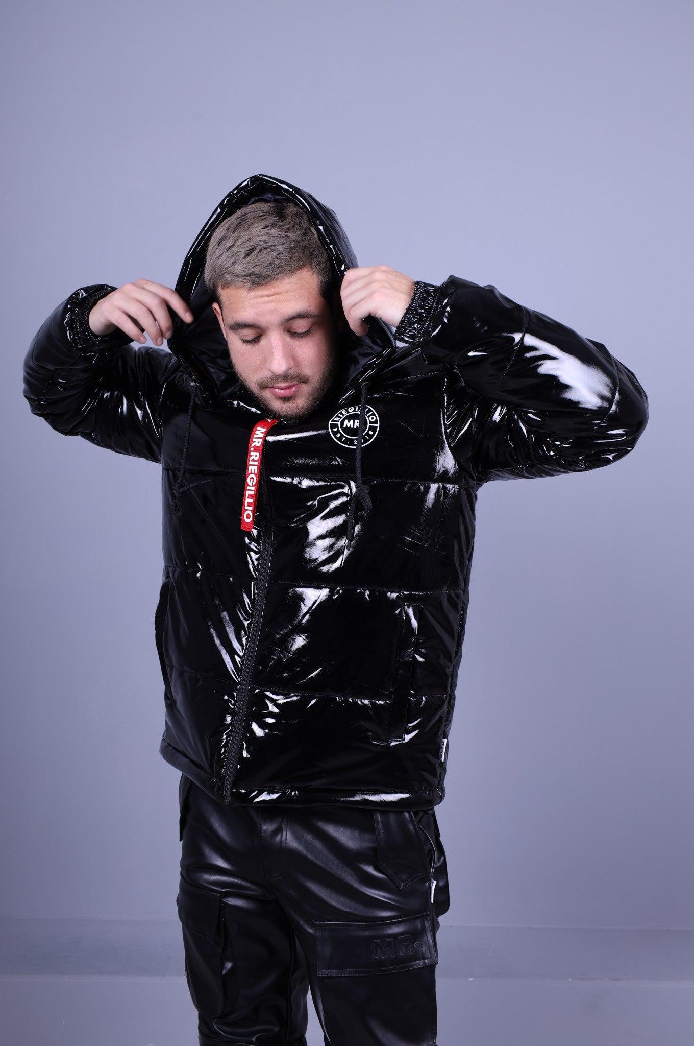 PVC Puffer Jacket - Black at MR. Riegillio