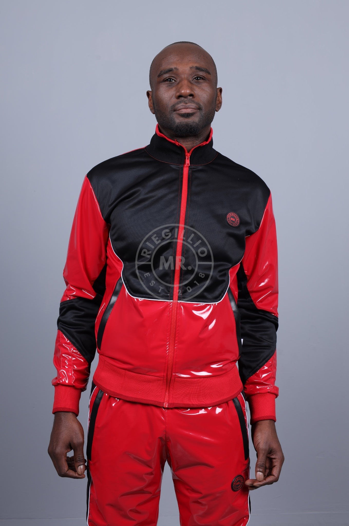 PVC 24 Tracksuit Jacket - Red at MR. Riegillio