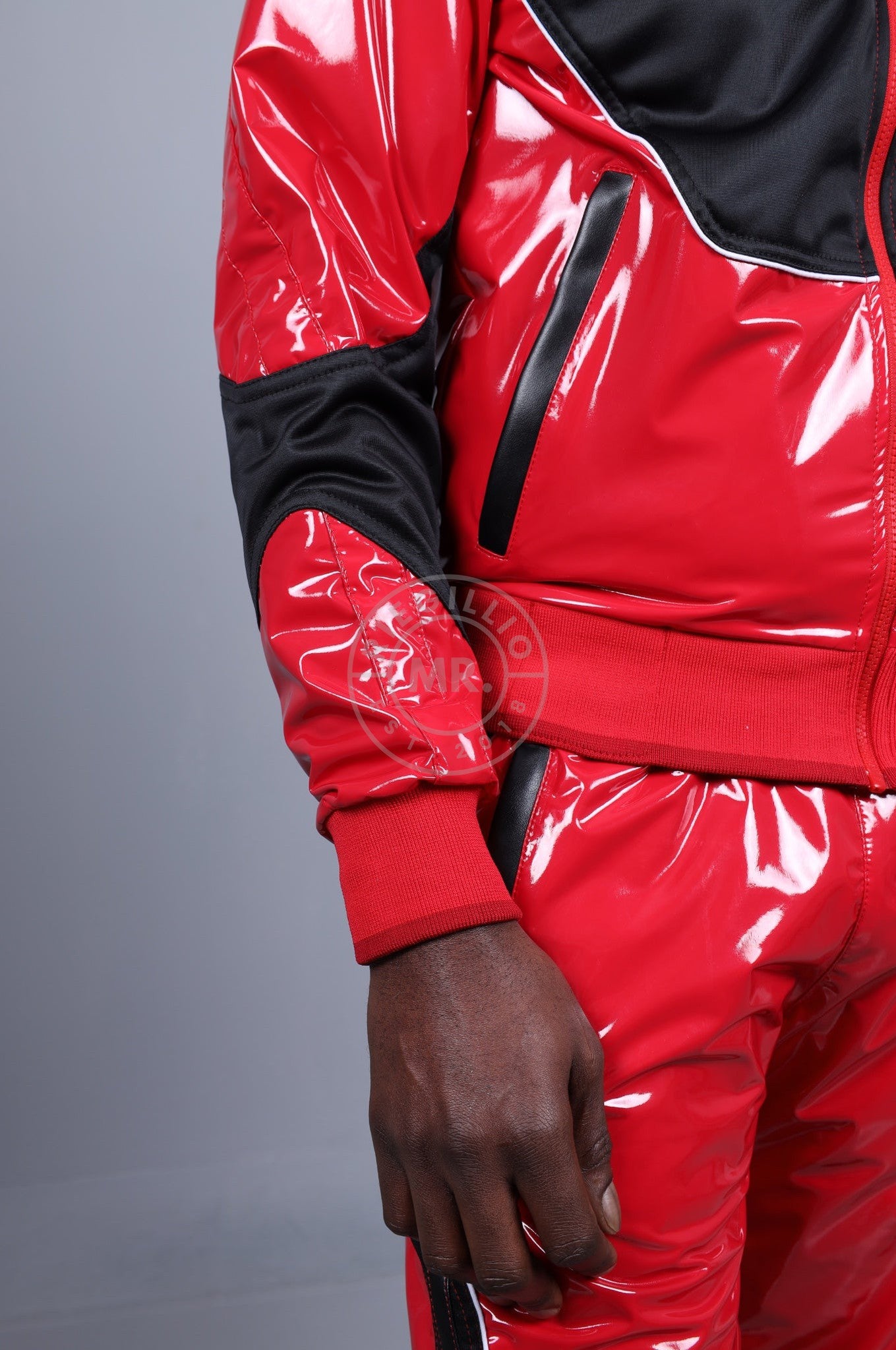 PVC 24 Tracksuit Jacket - Red at MR. Riegillio