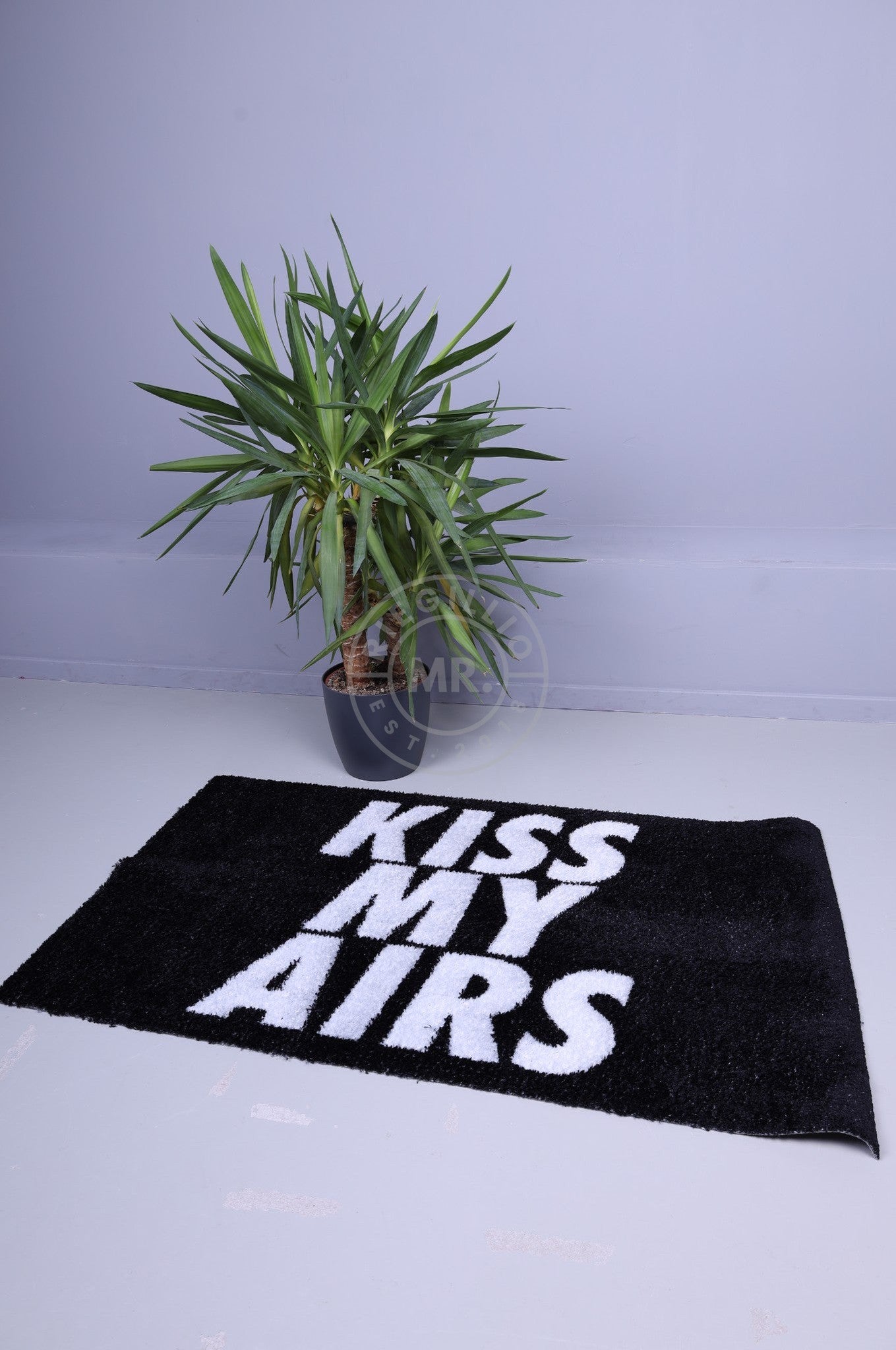 Doormat - KISS MY AIRS - Black at MR. Riegillio