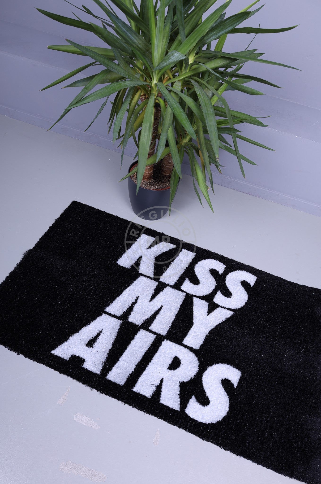 Doormat - KISS MY AIRS - Black-at MR. Riegillio