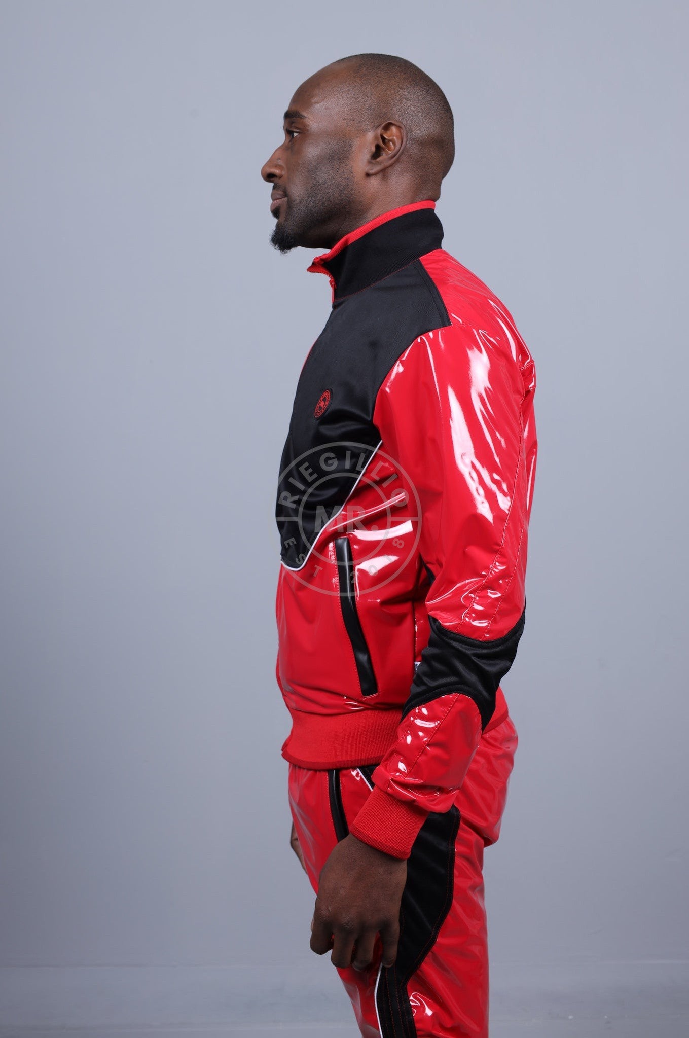 PVC 24 Tracksuit Jacket - Red at MR. Riegillio