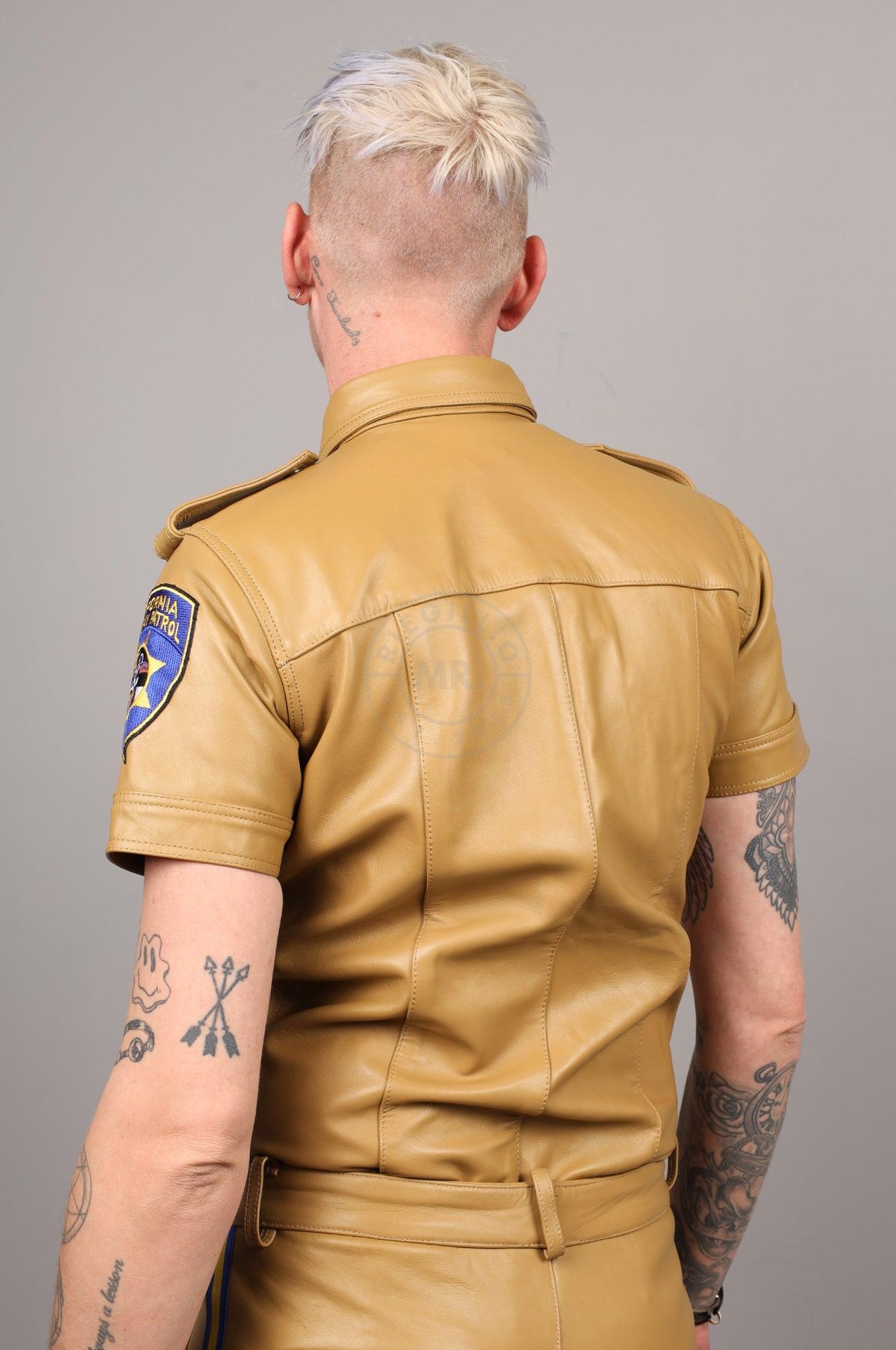 Leather Police Shirt CA - Beige at MR. Riegillio