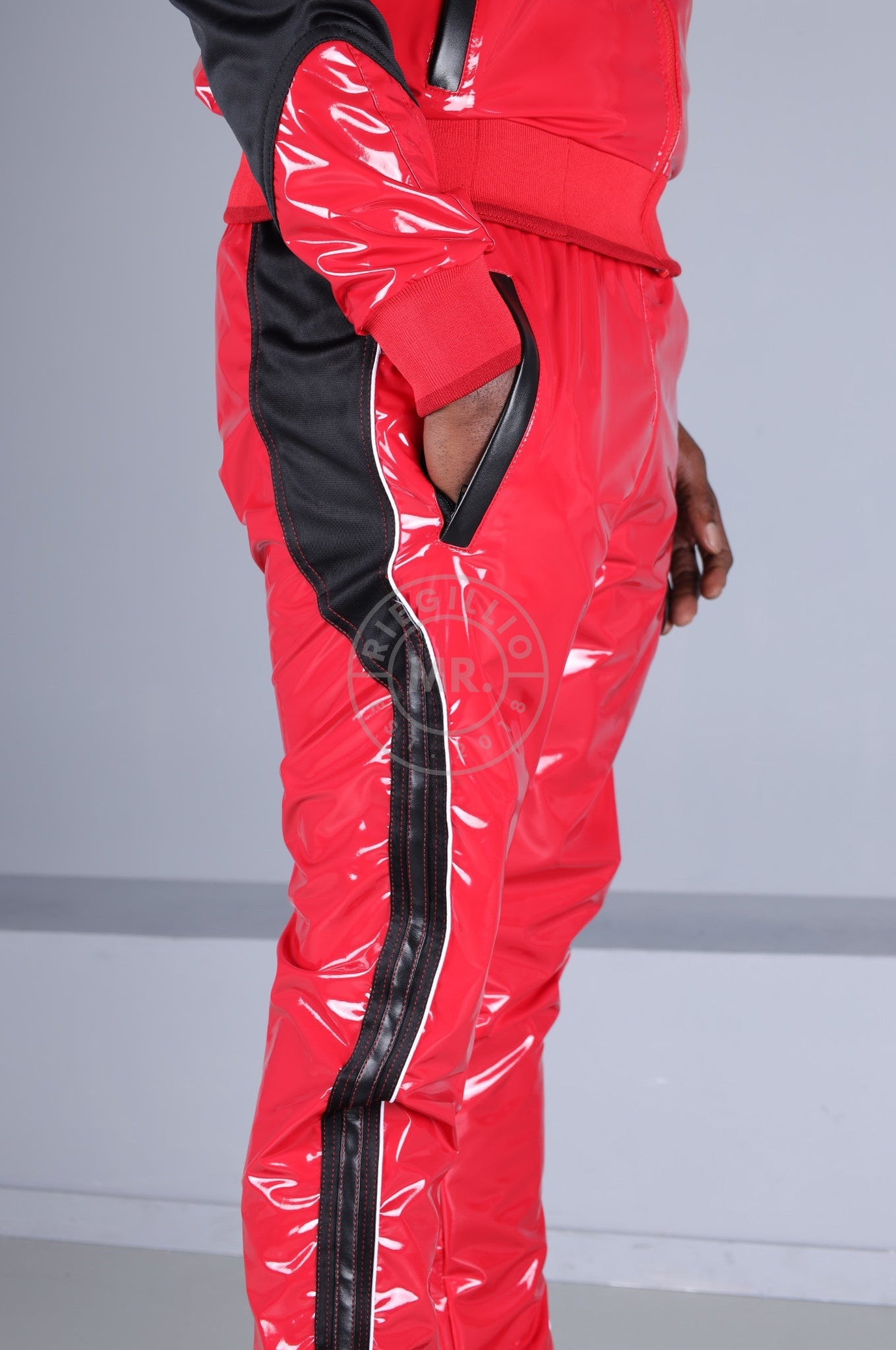 PVC 24 Tracksuit Pants - Red at MR. Riegillio