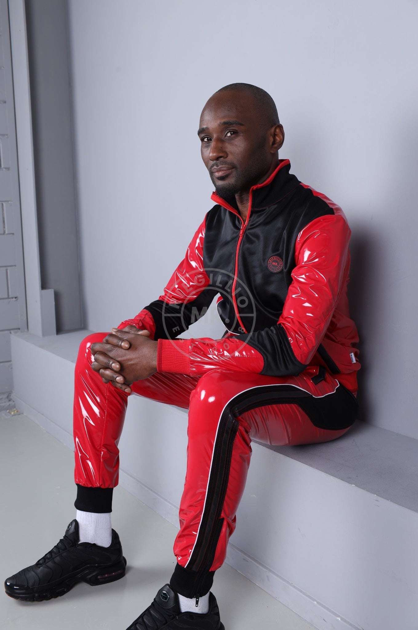 PVC 24 Tracksuit Jacket - Red at MR. Riegillio