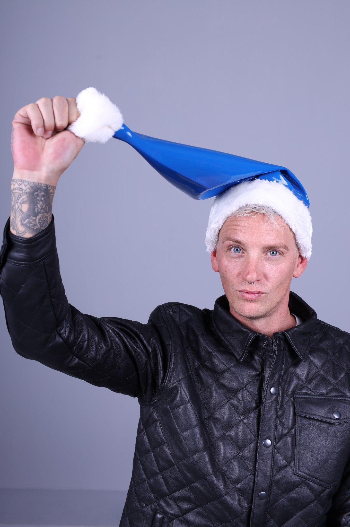 Blue Heavy PVC Christmas Hat at MR. Riegillio