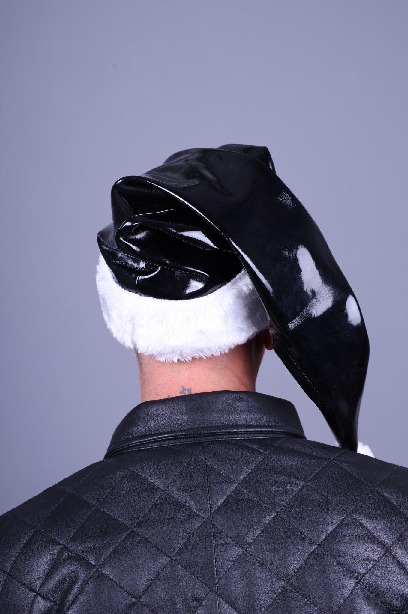 Black Heavy PVC Christmas Hat at MR. Riegillio