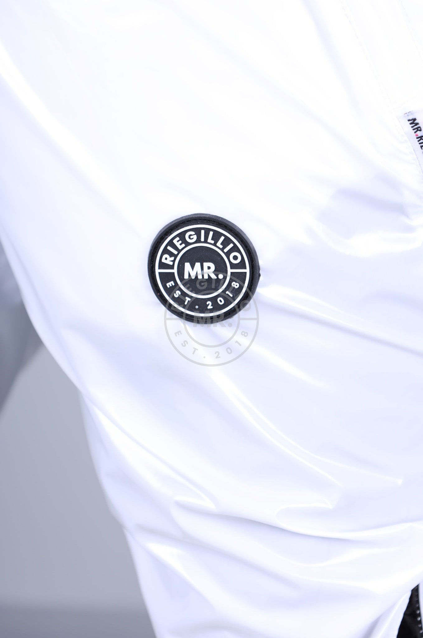 Shiny Nylon 24 Tracksuit Pants - White at MR. Riegillio