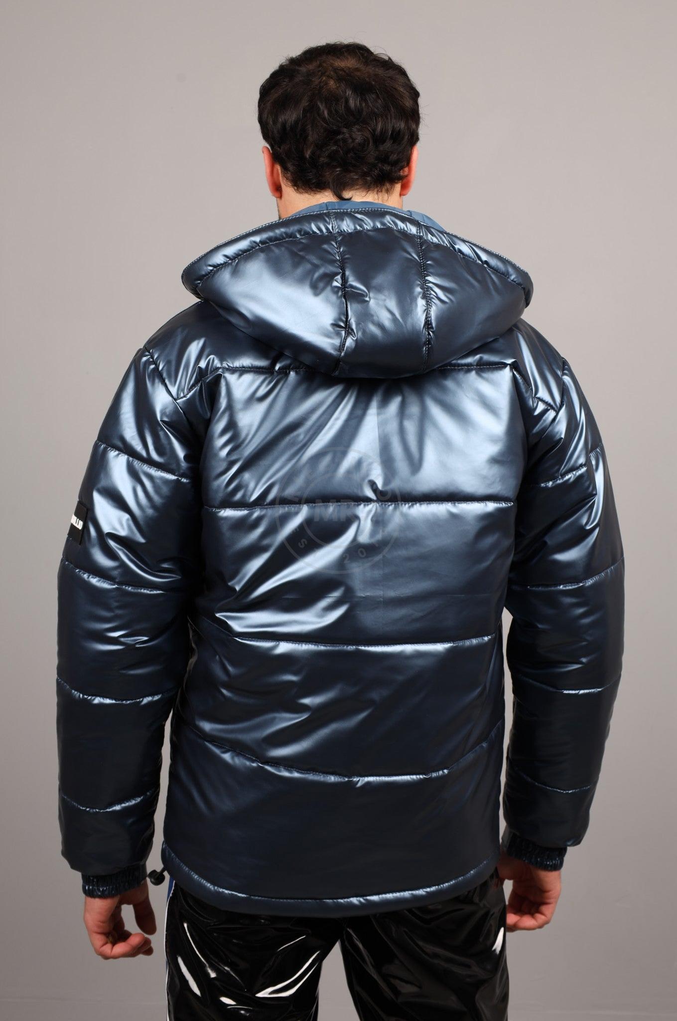 PVC Puffer Jacket - Metallic Blue at MR. Riegillio