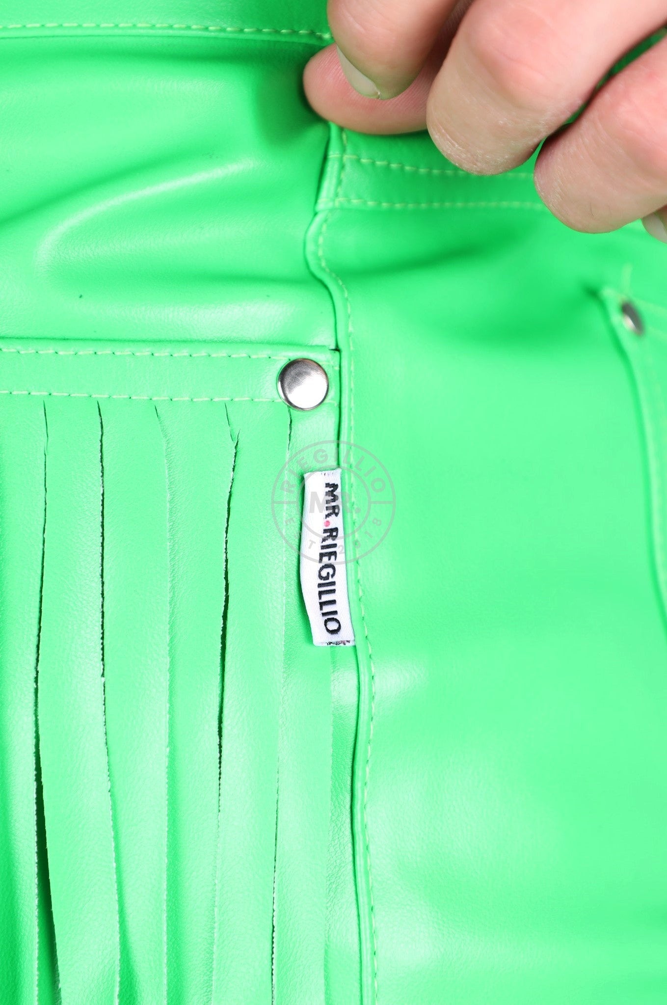 MR. Fringe Pocket Short - Neon Green at MR. Riegillio