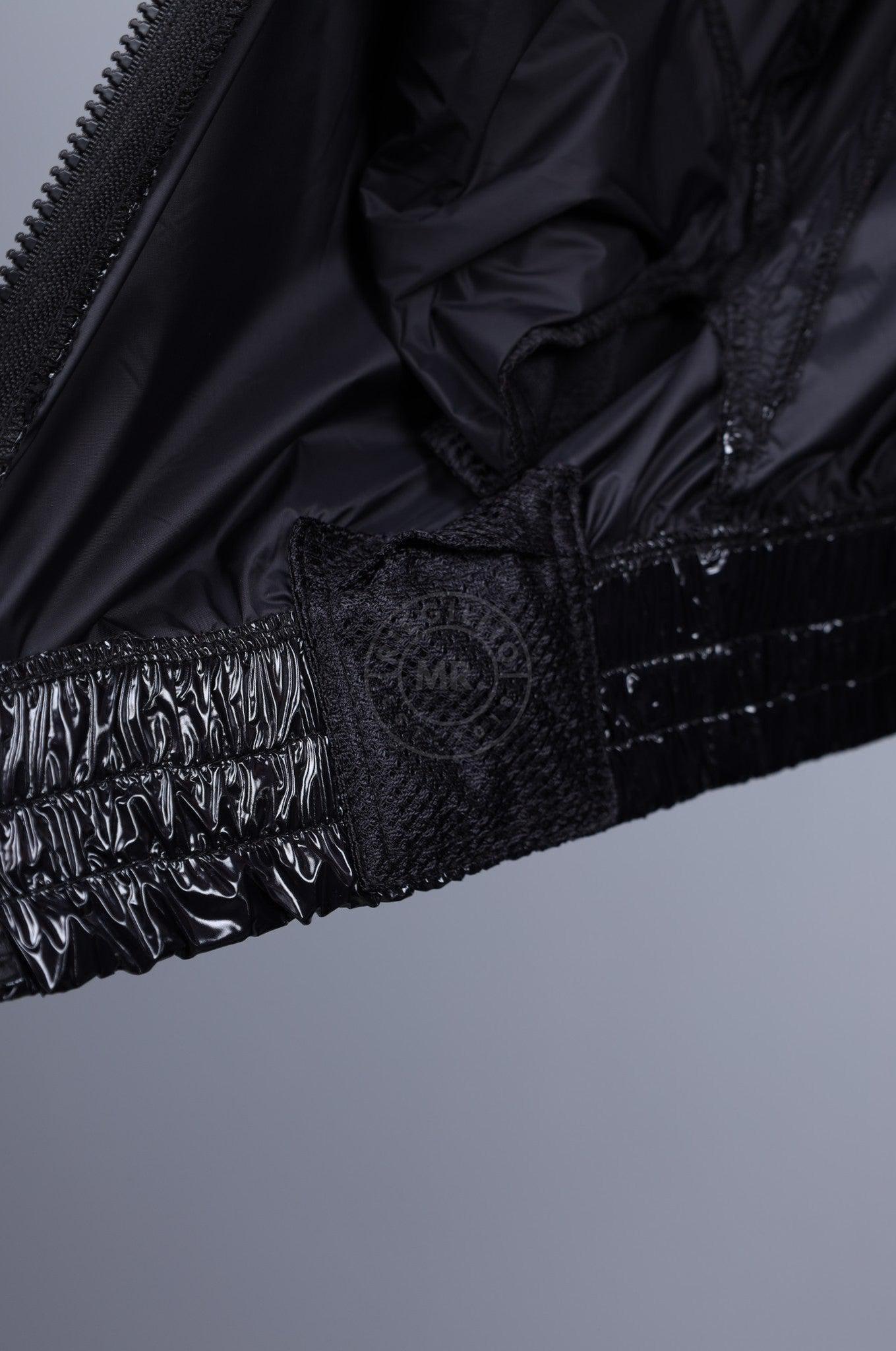 Shiny Nylon 24 Tracksuit Jacket - Black at MR. Riegillio