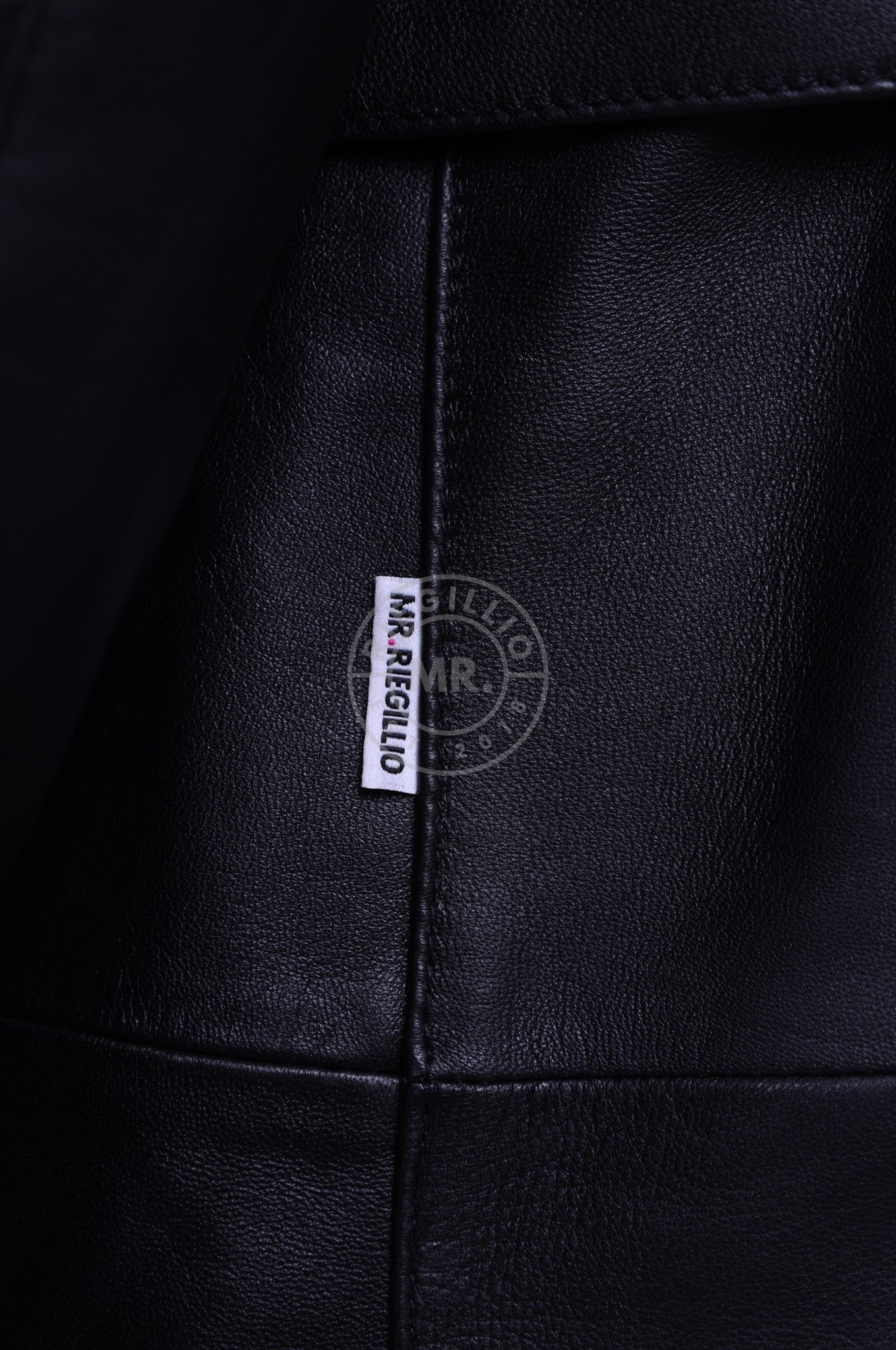 Black Leather Bathrobe at MR. Riegillio