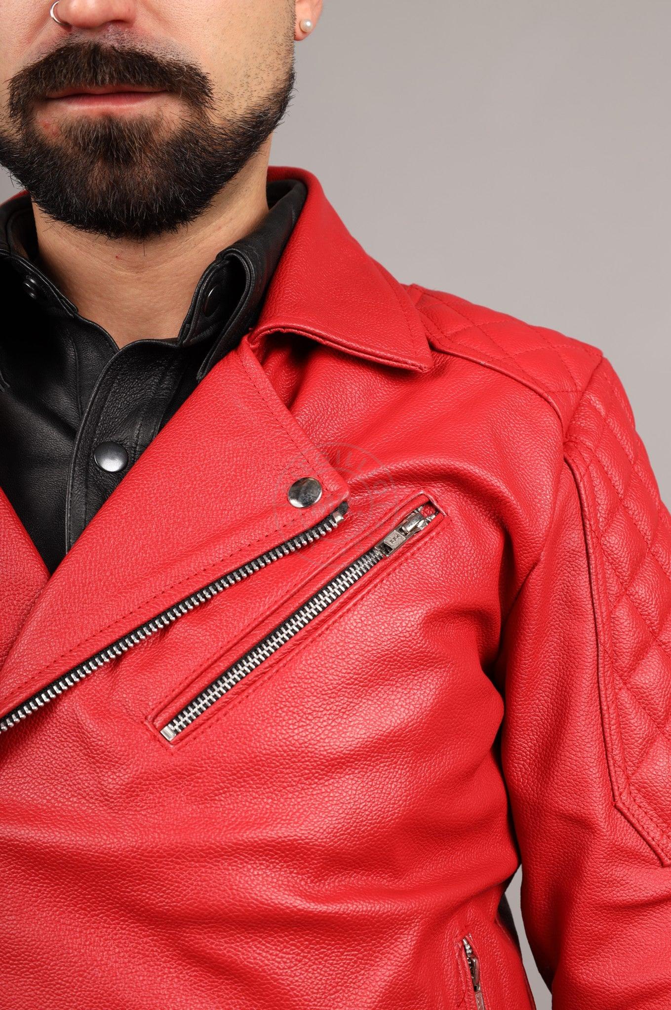 Leather Brando Jacket - Red at MR. Riegillio