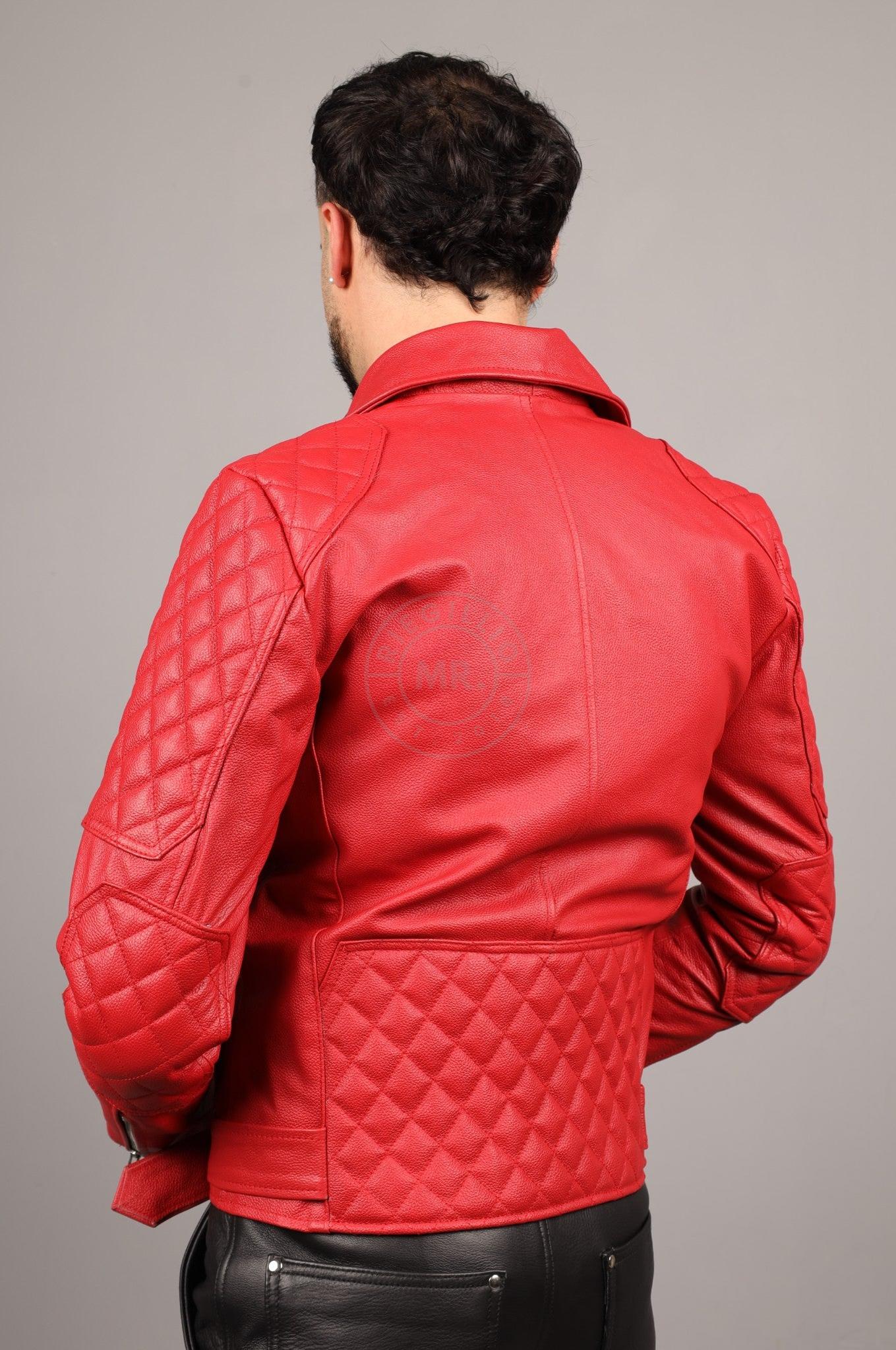 Leather Brando Jacket - Red at MR. Riegillio