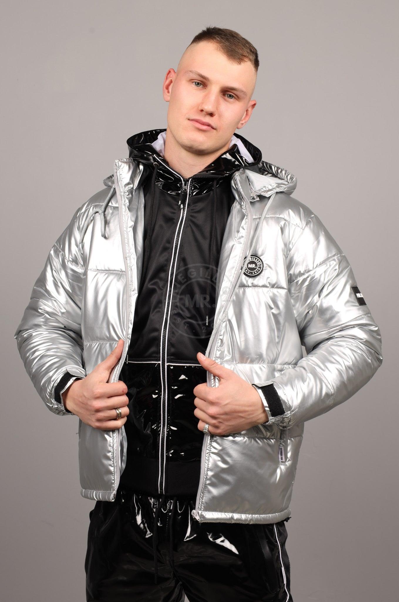 PVC Puffer Jacket - Silver at MR. Riegillio
