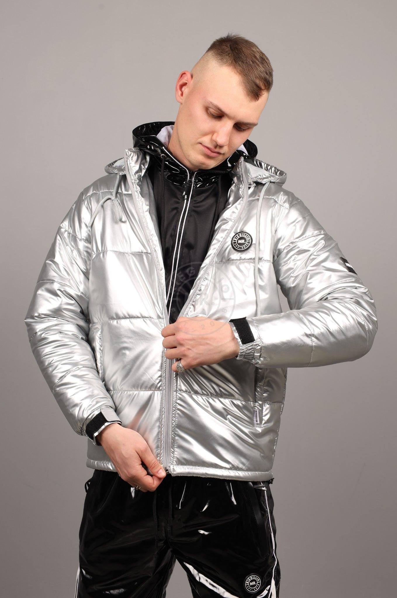 PVC Puffer Jacket - Silver at MR. Riegillio