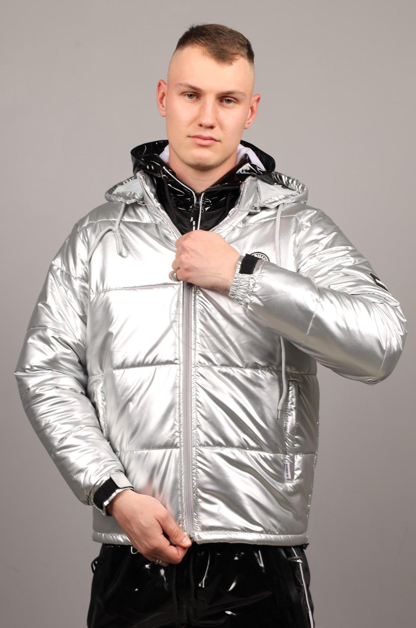 PVC Puffer Jacket - Silver at MR. Riegillio