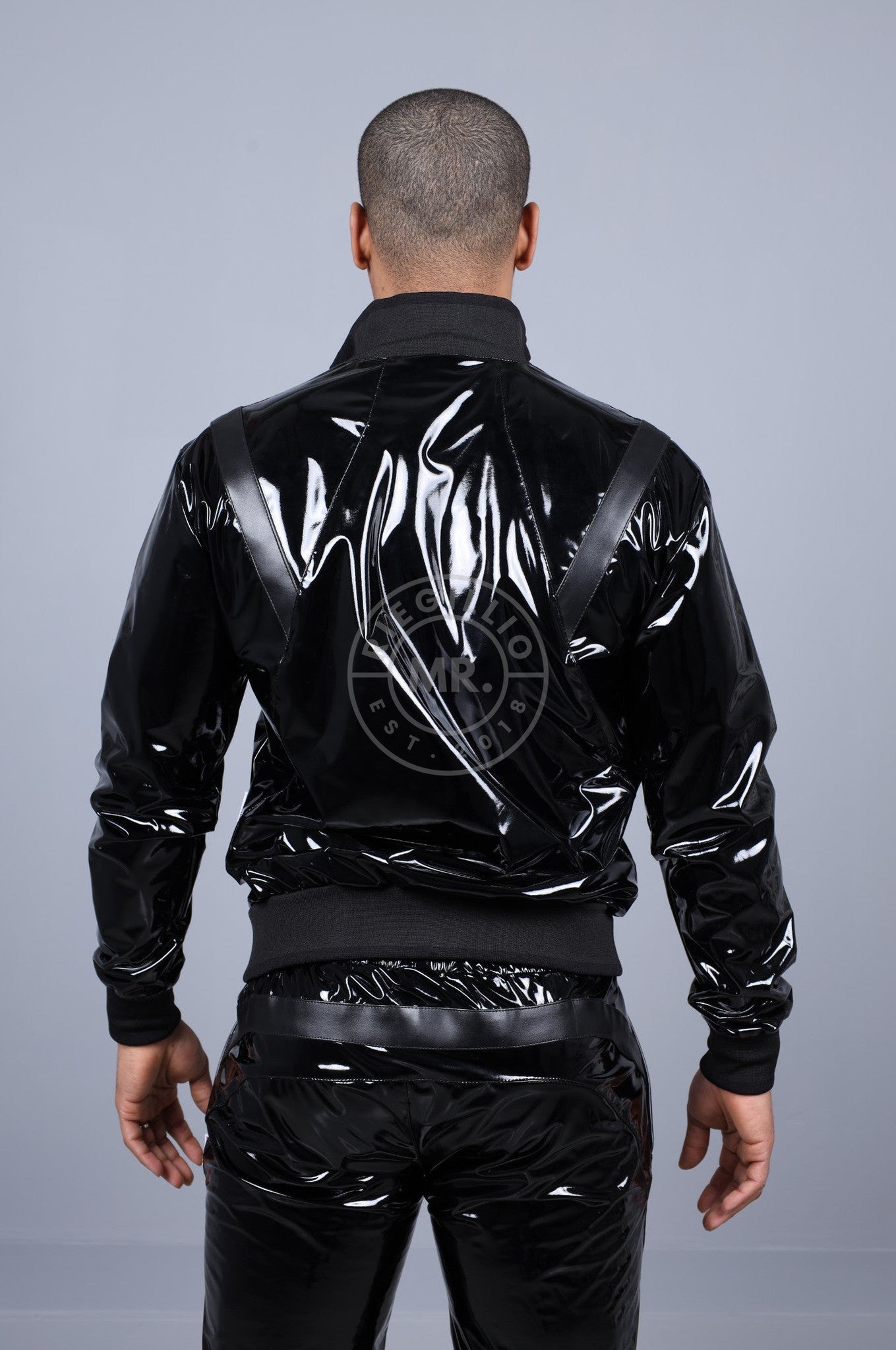 PVC 24 Tracksuit Jacket - Black at MR. Riegillio