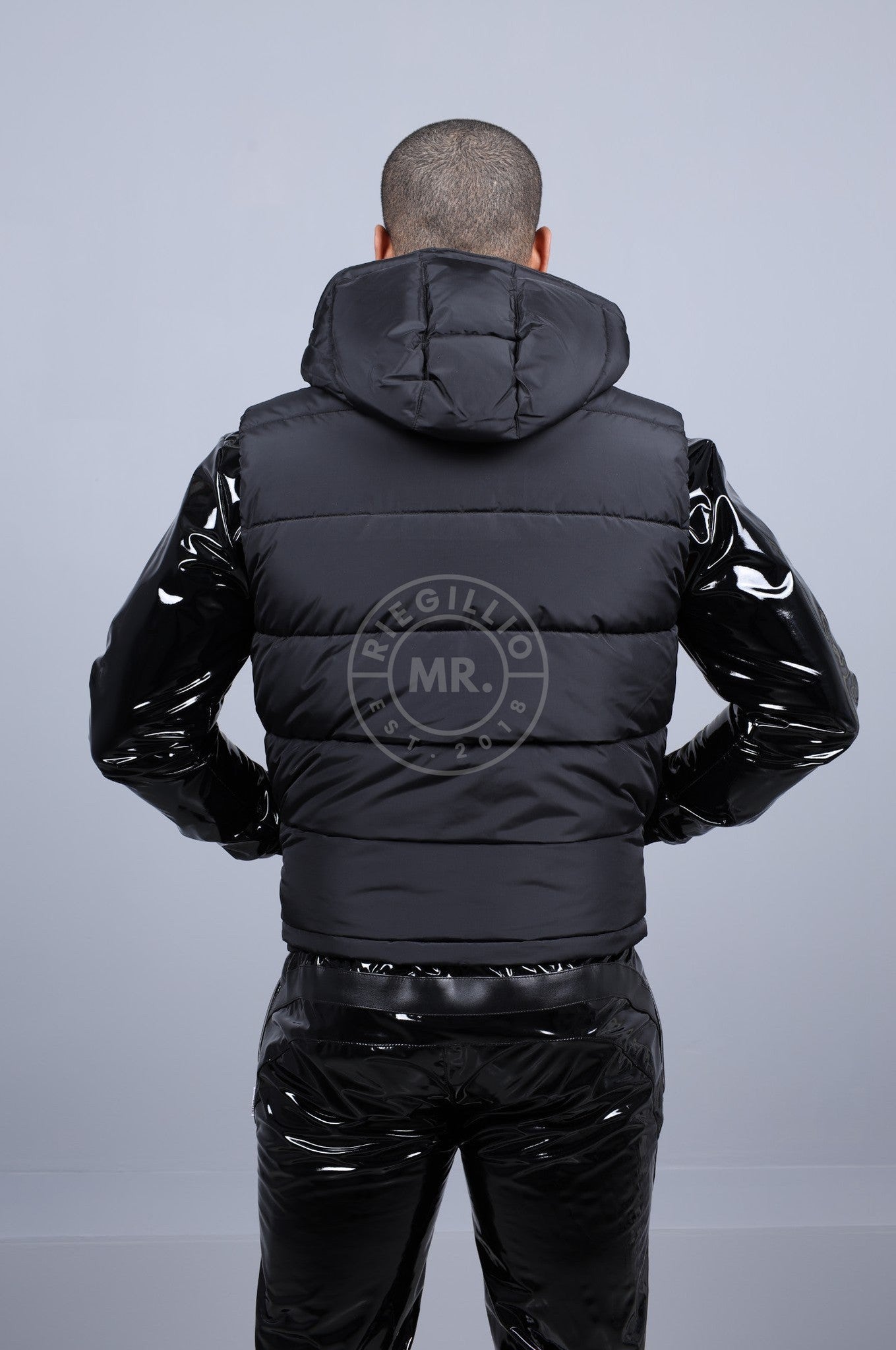 Alpha Industries Hooded Puffer Vest FD - Black at MR. Riegillio