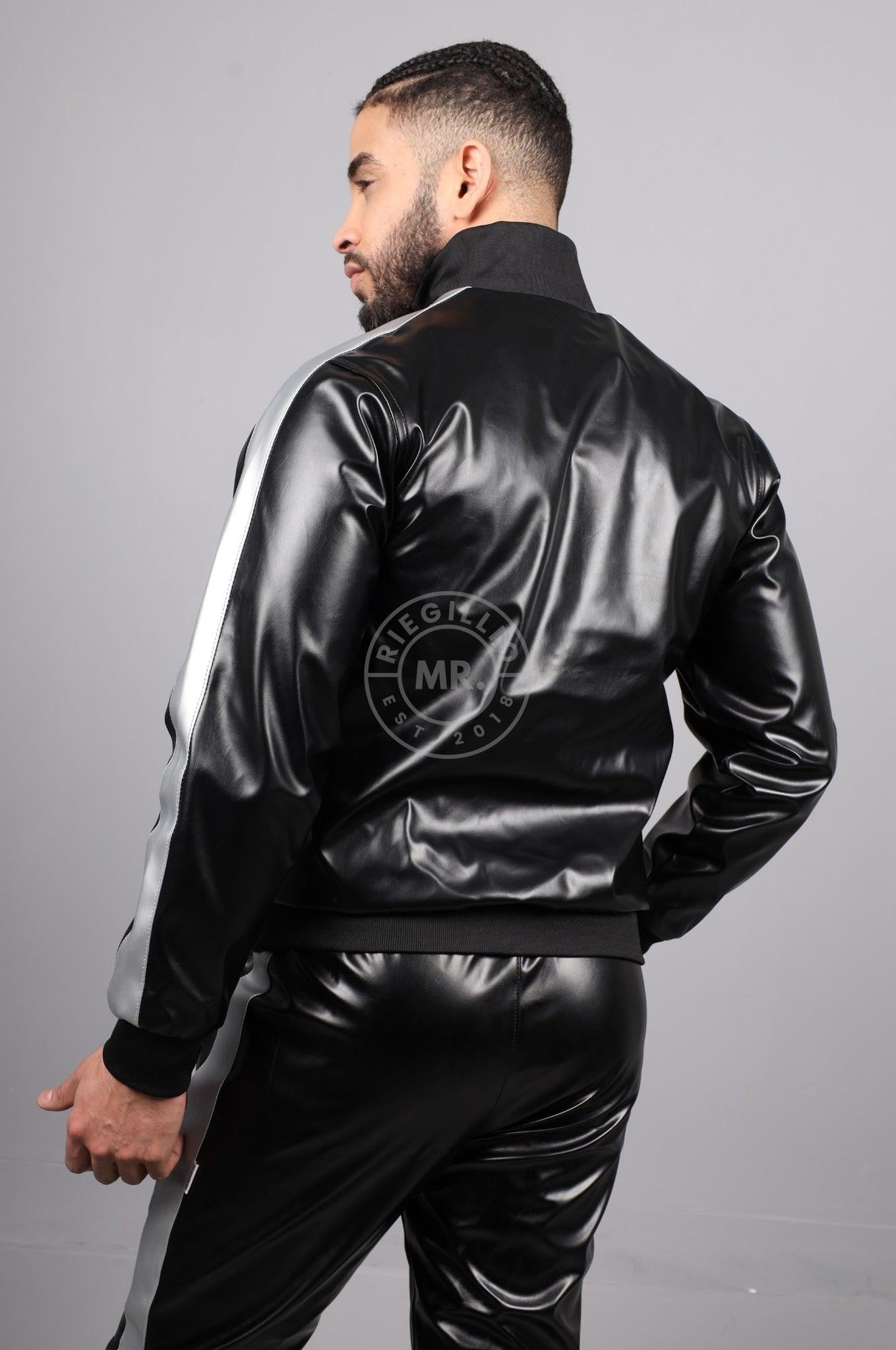 MR. X SNKRFTSH Tracksuit Jacket - Silver Stripe at MR. Riegillio