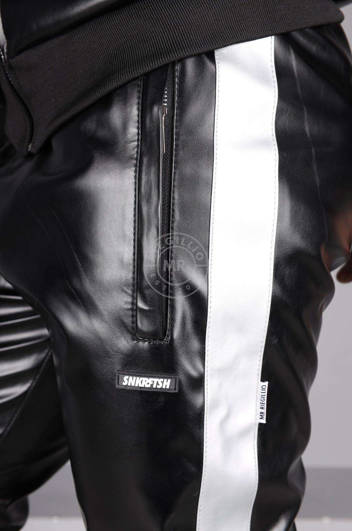 MR. X SNKRFTSH Tracksuit Pants - Silver Stripe at MR. Riegillio