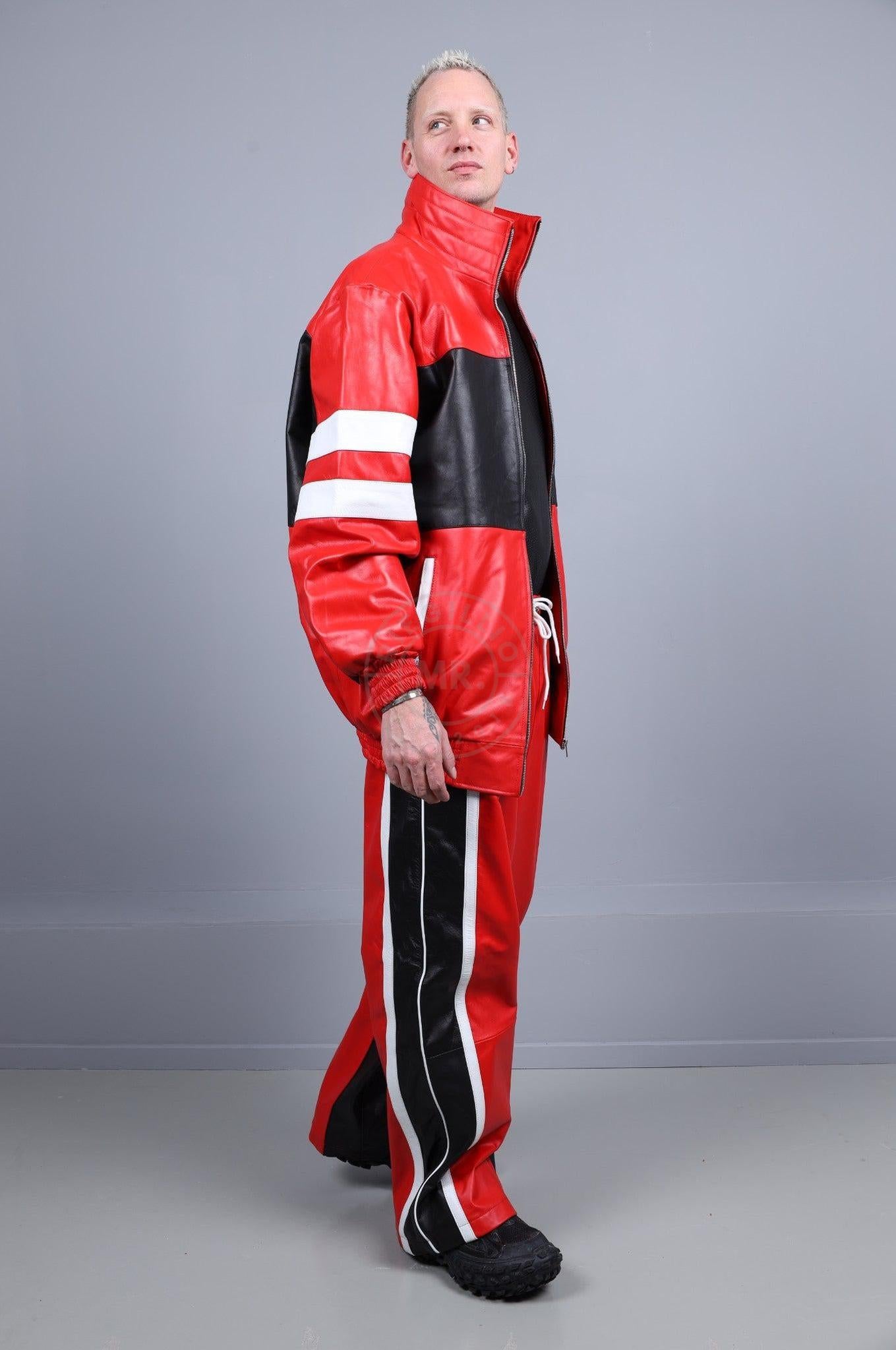 Xtreme Loose Leather Tracksuit Jacket at MR. Riegillio