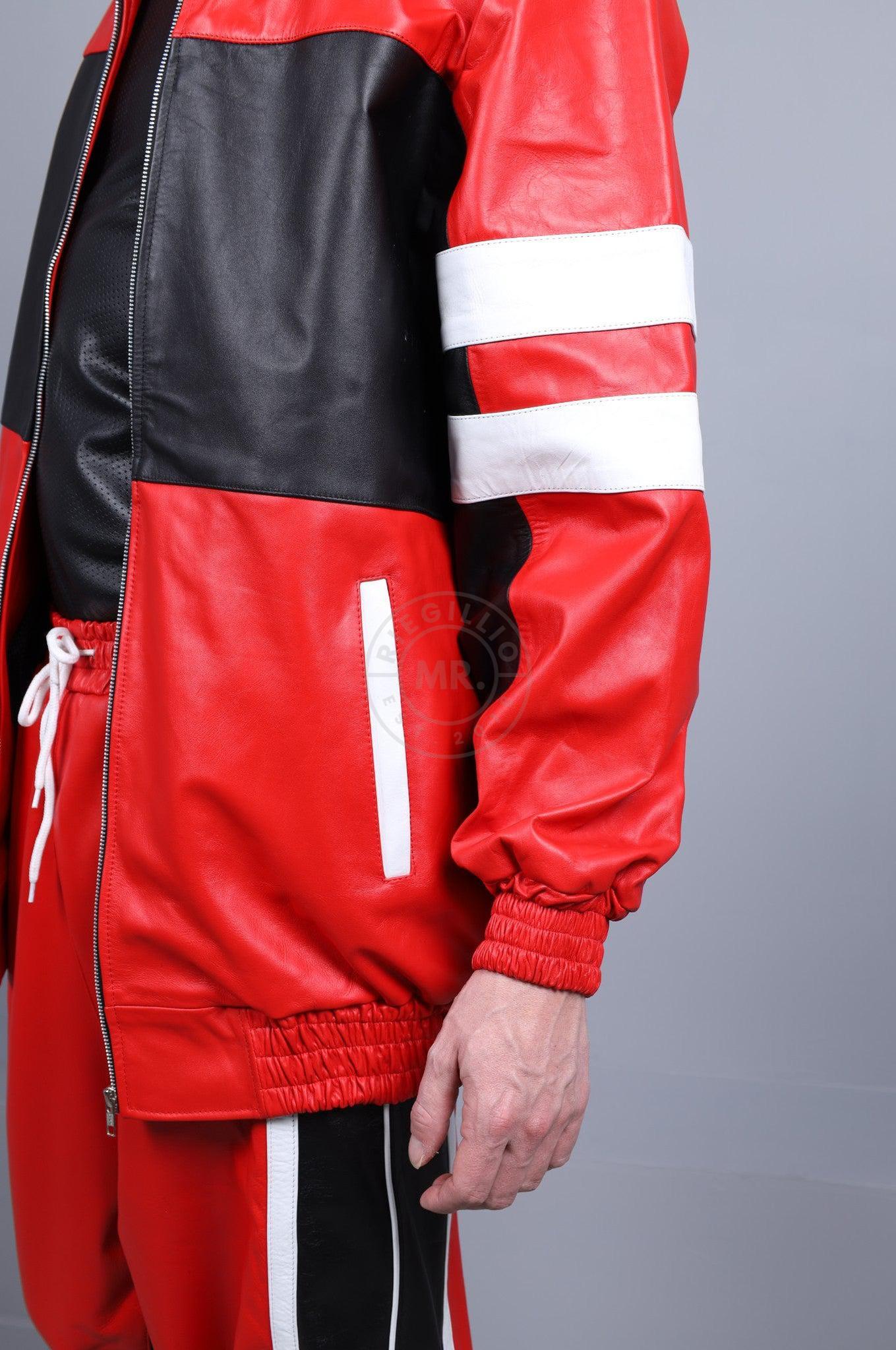 Xtreme Loose Leather Tracksuit Jacket at MR. Riegillio