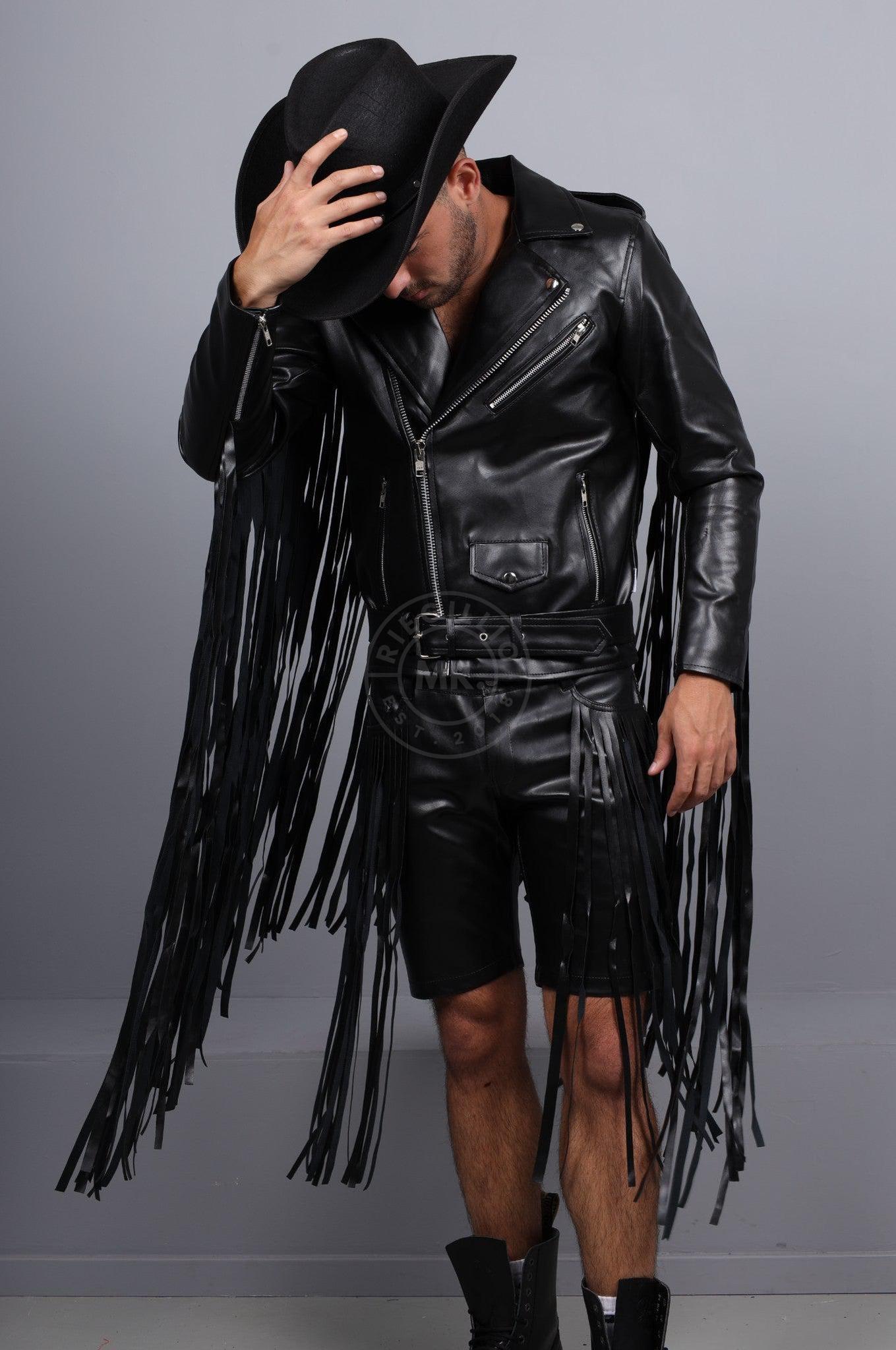 MR. Fringe Biker Jacket - Black at MR. Riegillio