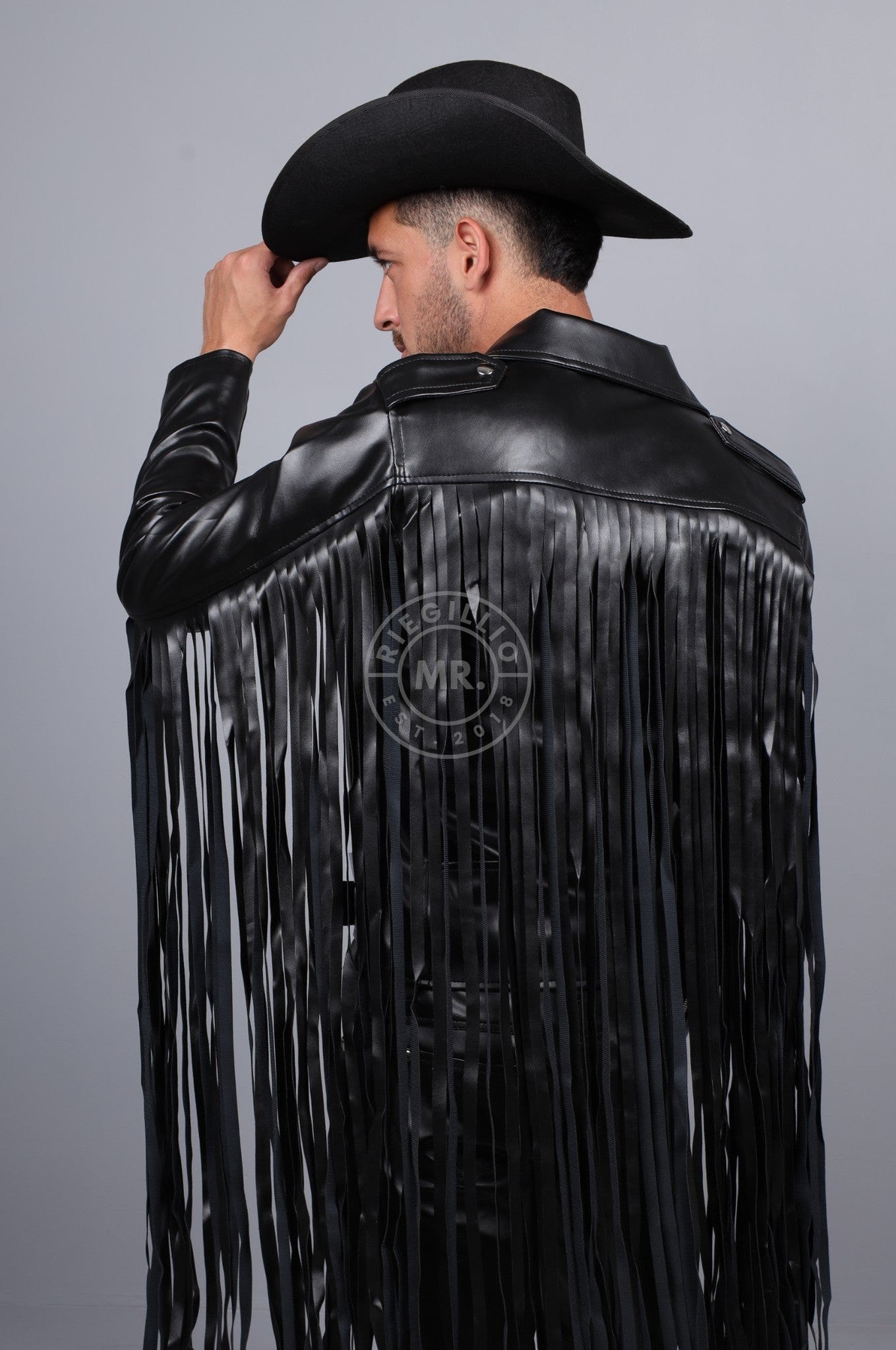 MR. Fringe Biker Jacket - Black at MR. Riegillio