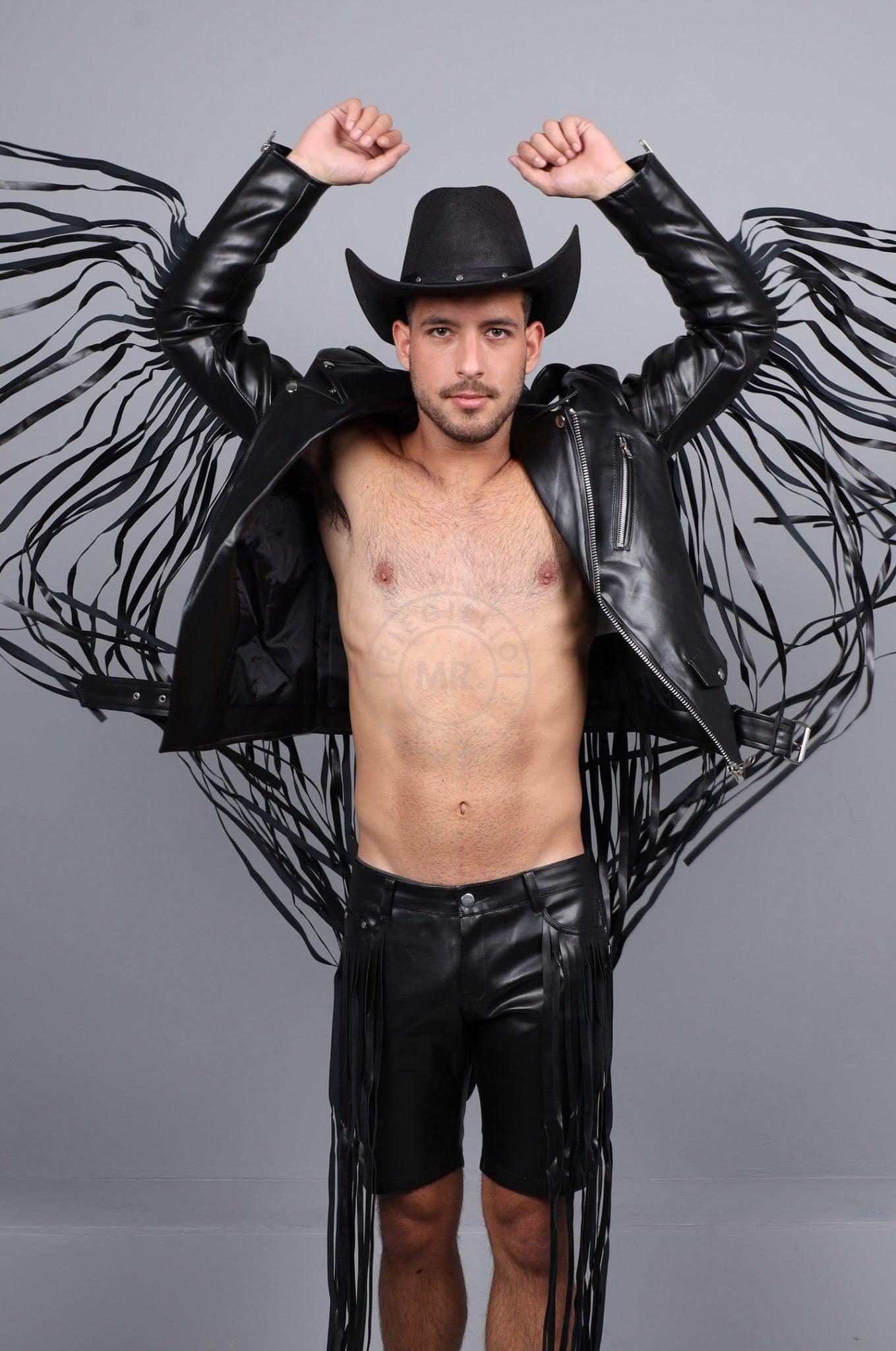 MR. Fringe Biker Jacket - Black at MR. Riegillio