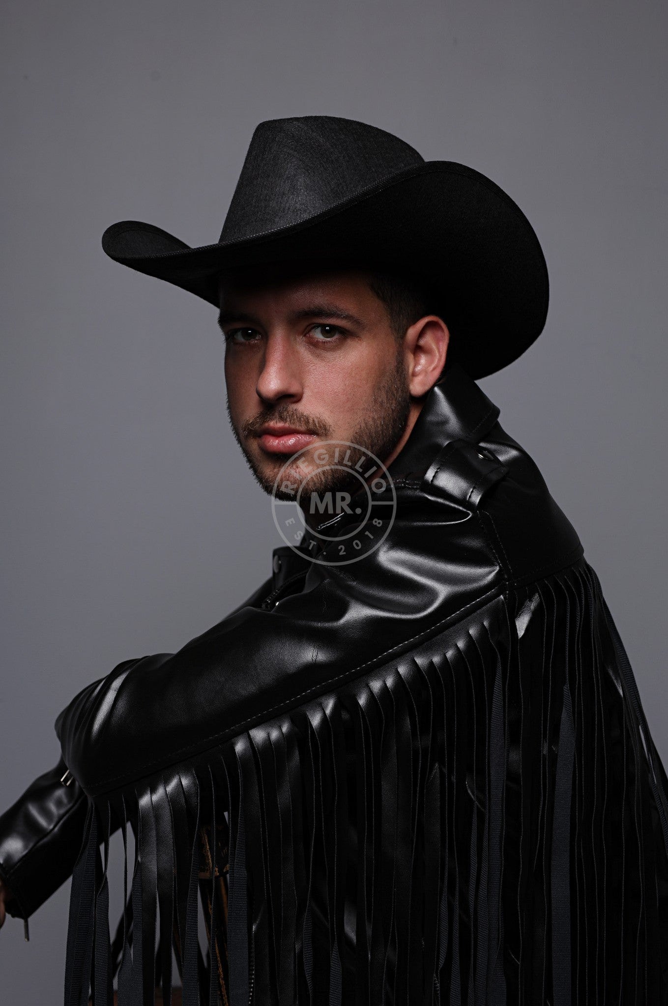 MR. Fringe Biker Jacket - Black at MR. Riegillio