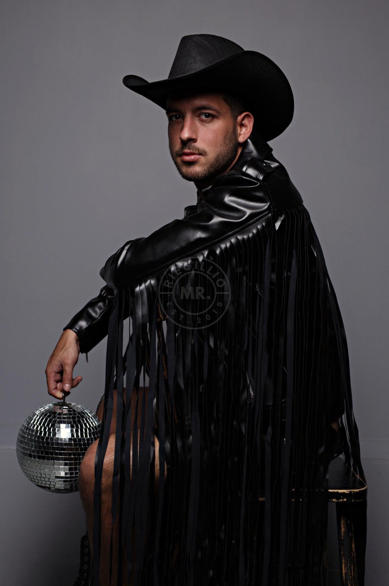 MR. Fringe Biker Jacket - Black at MR. Riegillio