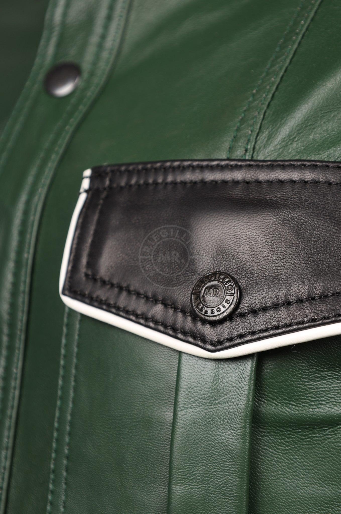 Colored Leather Shirt - Green at MR. Riegillio