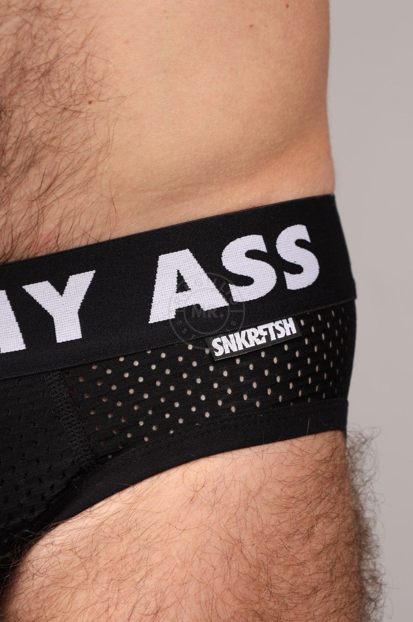 SNKRFTSH Mesh Jock DESTROY MY ASS - Black at MR. Riegillio