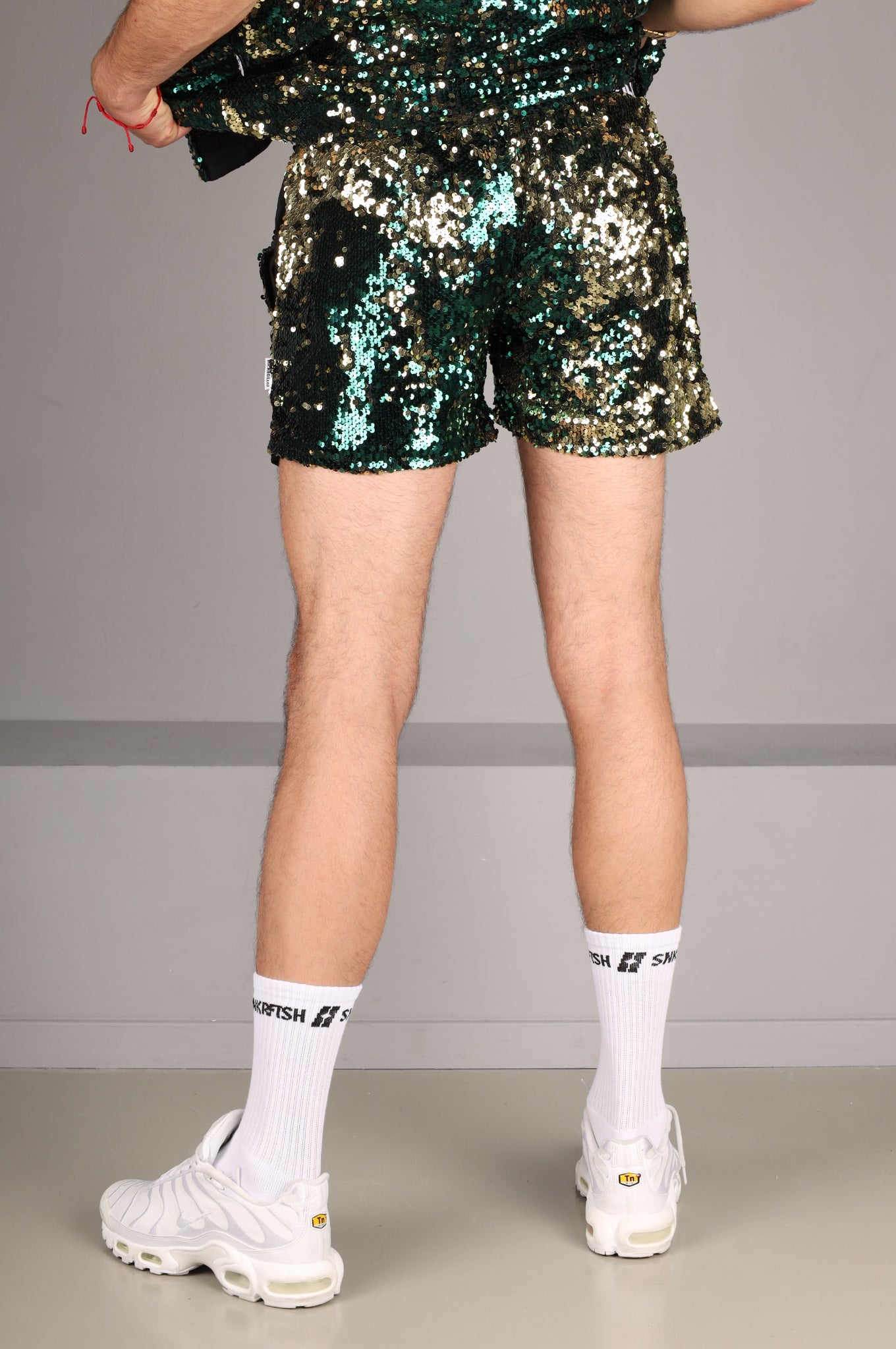 Green/Gold Sequin Logo Short