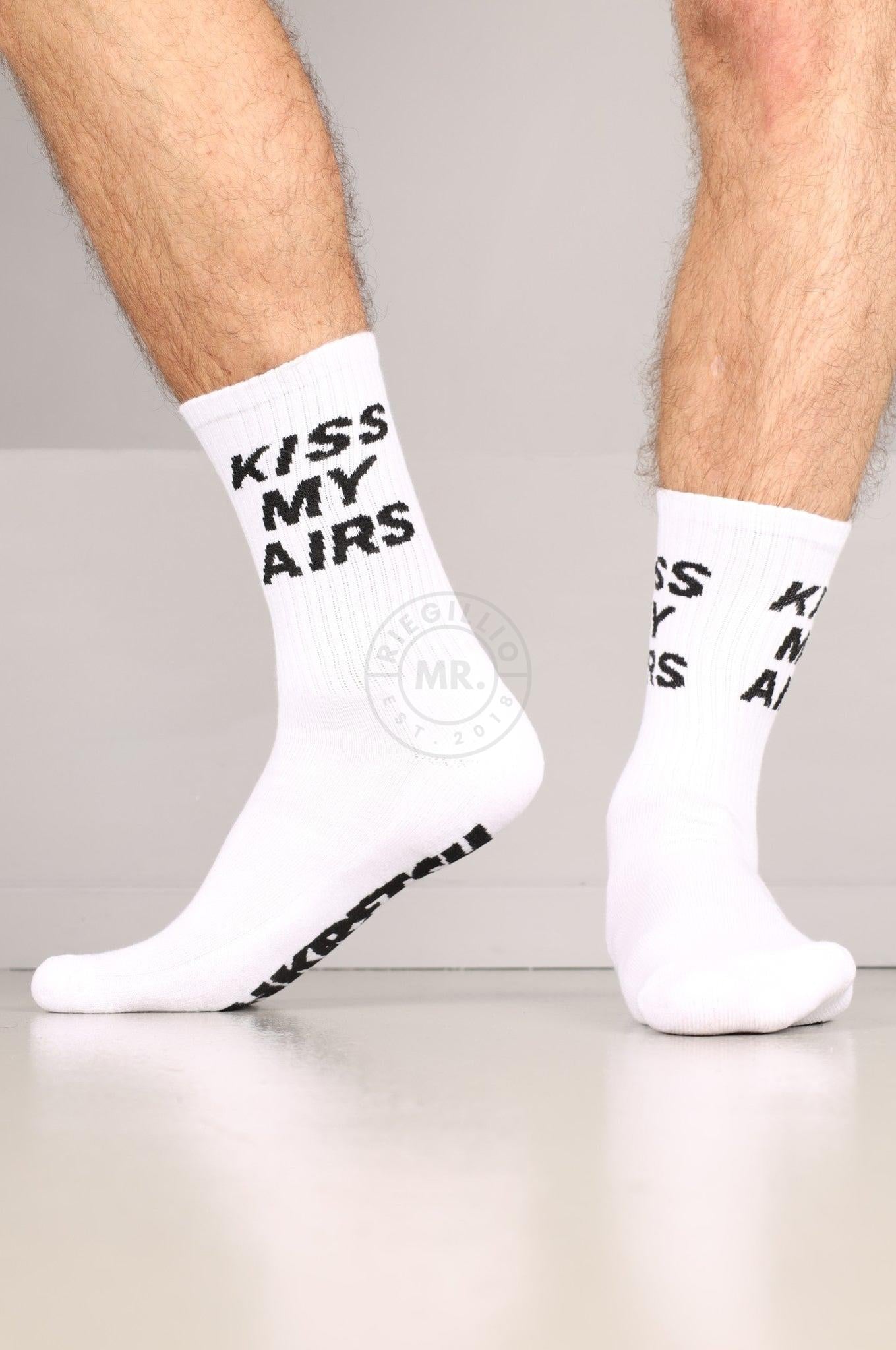 SNKRFTSH KISS MY AIRS Socks at MR. Riegillio