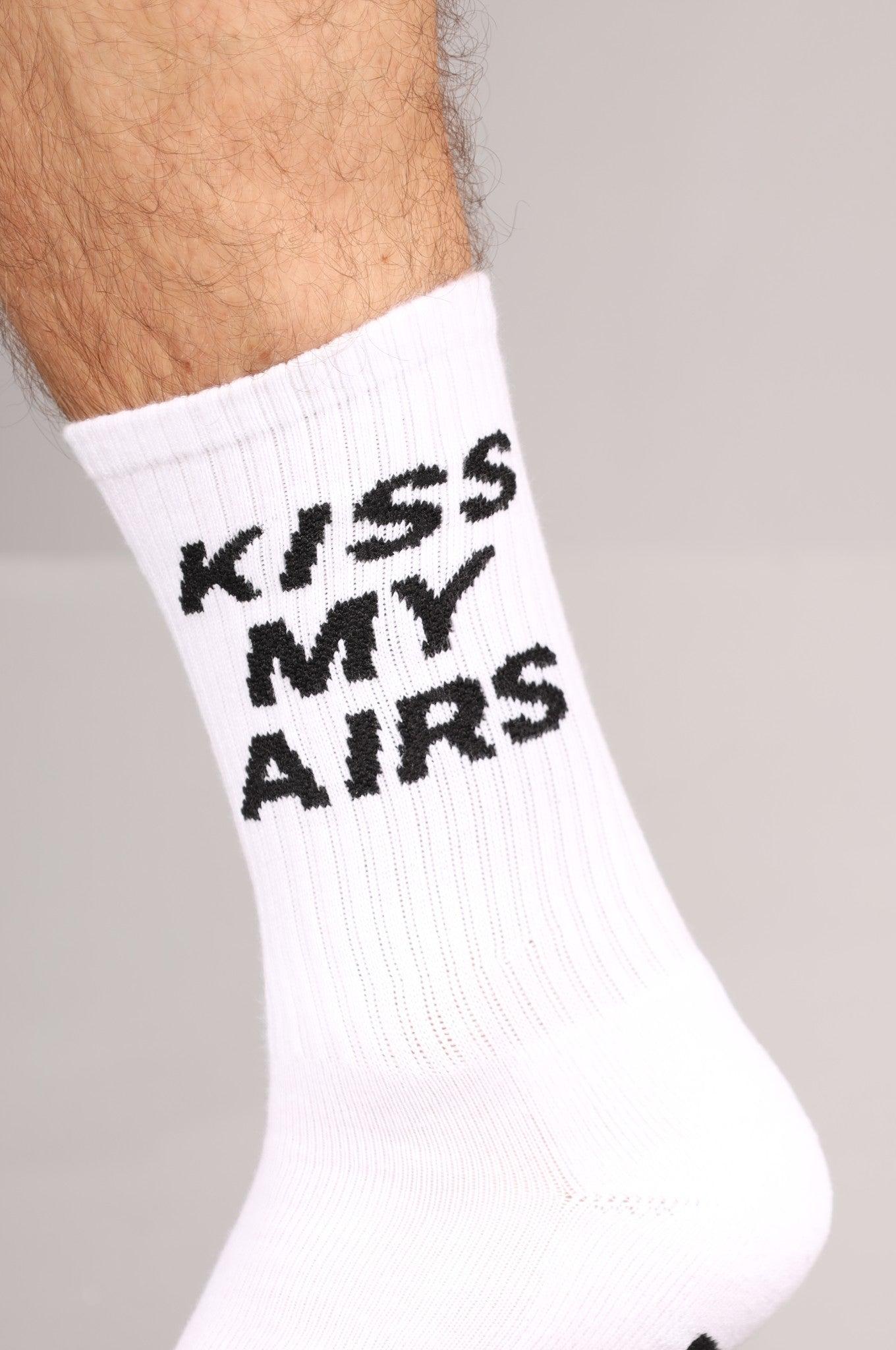 SNKRFTSH KISS MY AIRS Socks at MR. Riegillio