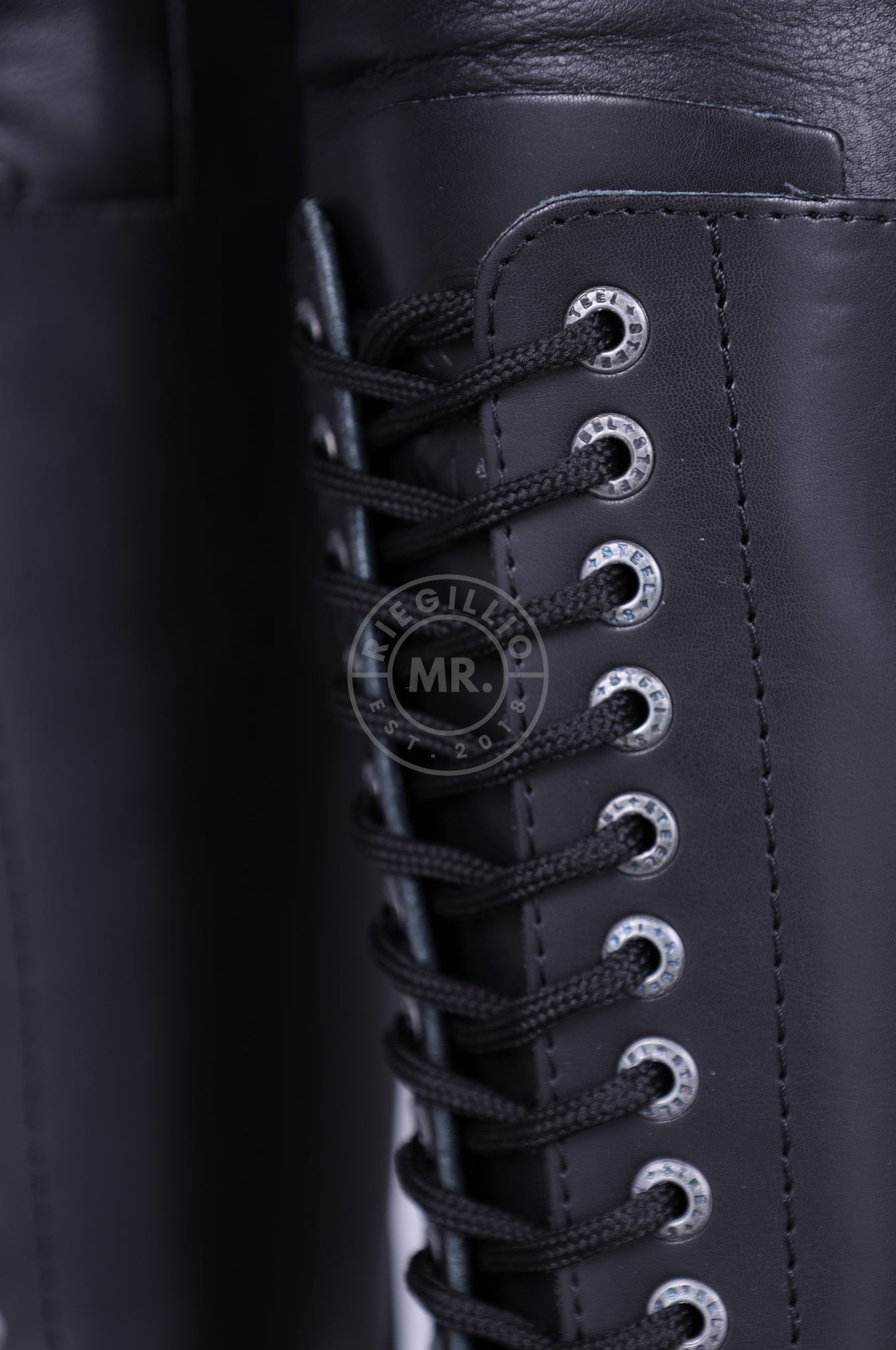 Black Steel Boots Skinhead Boots 20 hole at MR. Riegillio