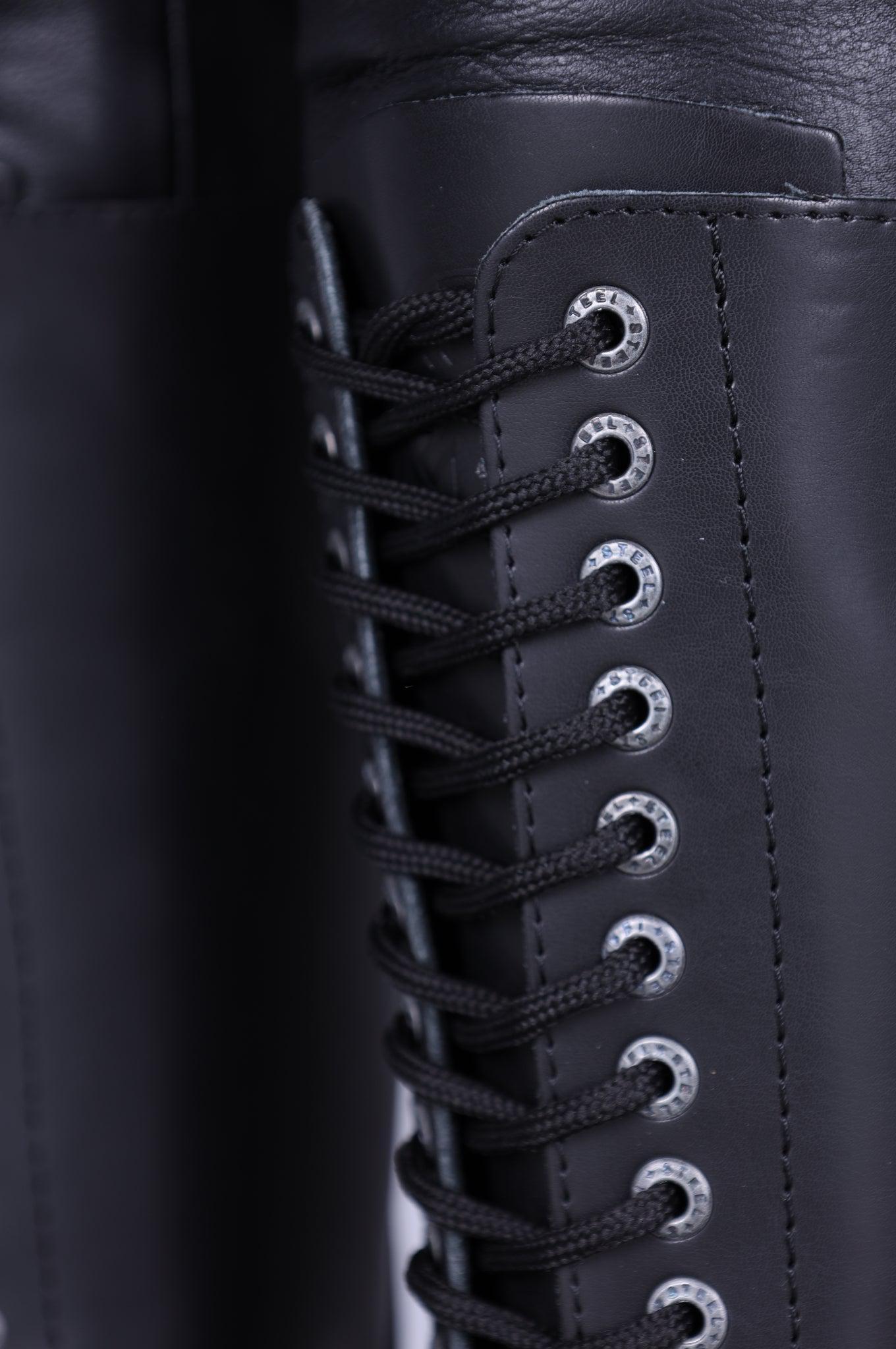 Black Steel Boots Skinhead Boots 20 hole at MR. Riegillio
