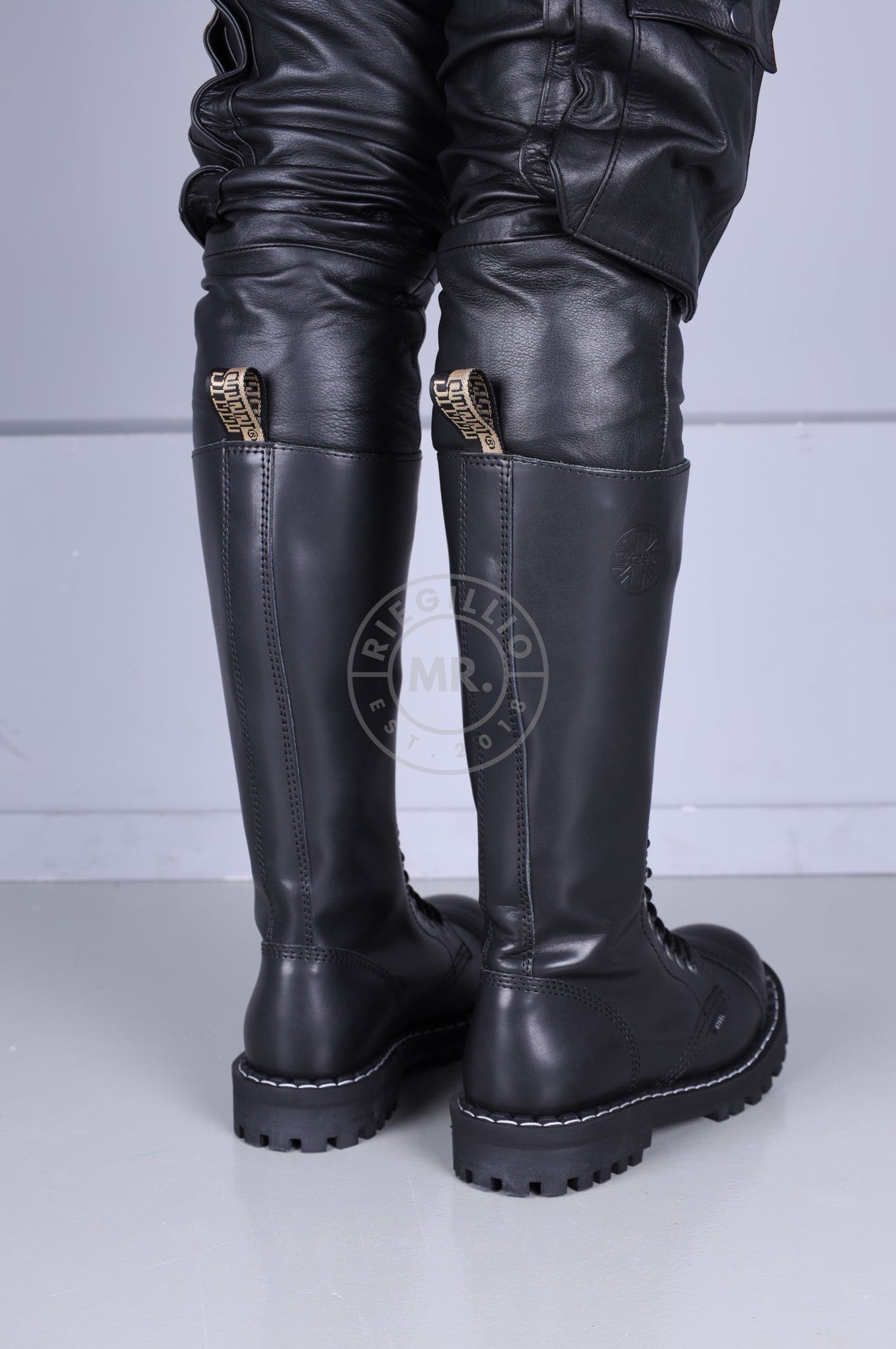 Black Steel Boots Skinhead Boots 20 hole at MR. Riegillio