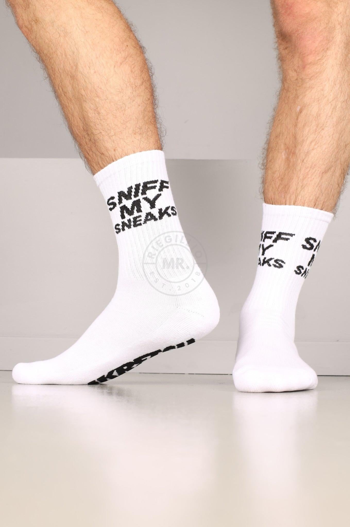 SNKRFTSH SNIFF MY SNEAKS Socks at MR. Riegillio