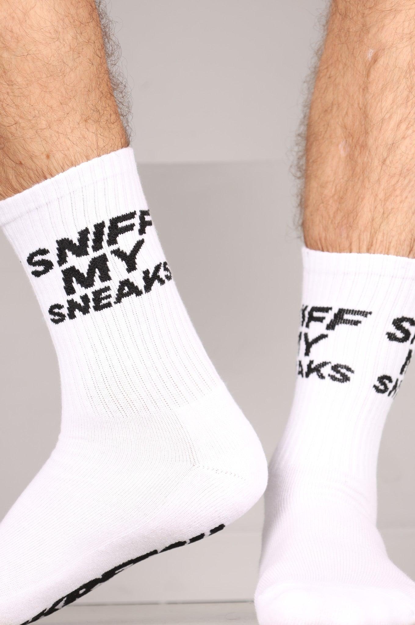 SNKRFTSH SNIFF MY SNEAKS Socks at MR. Riegillio